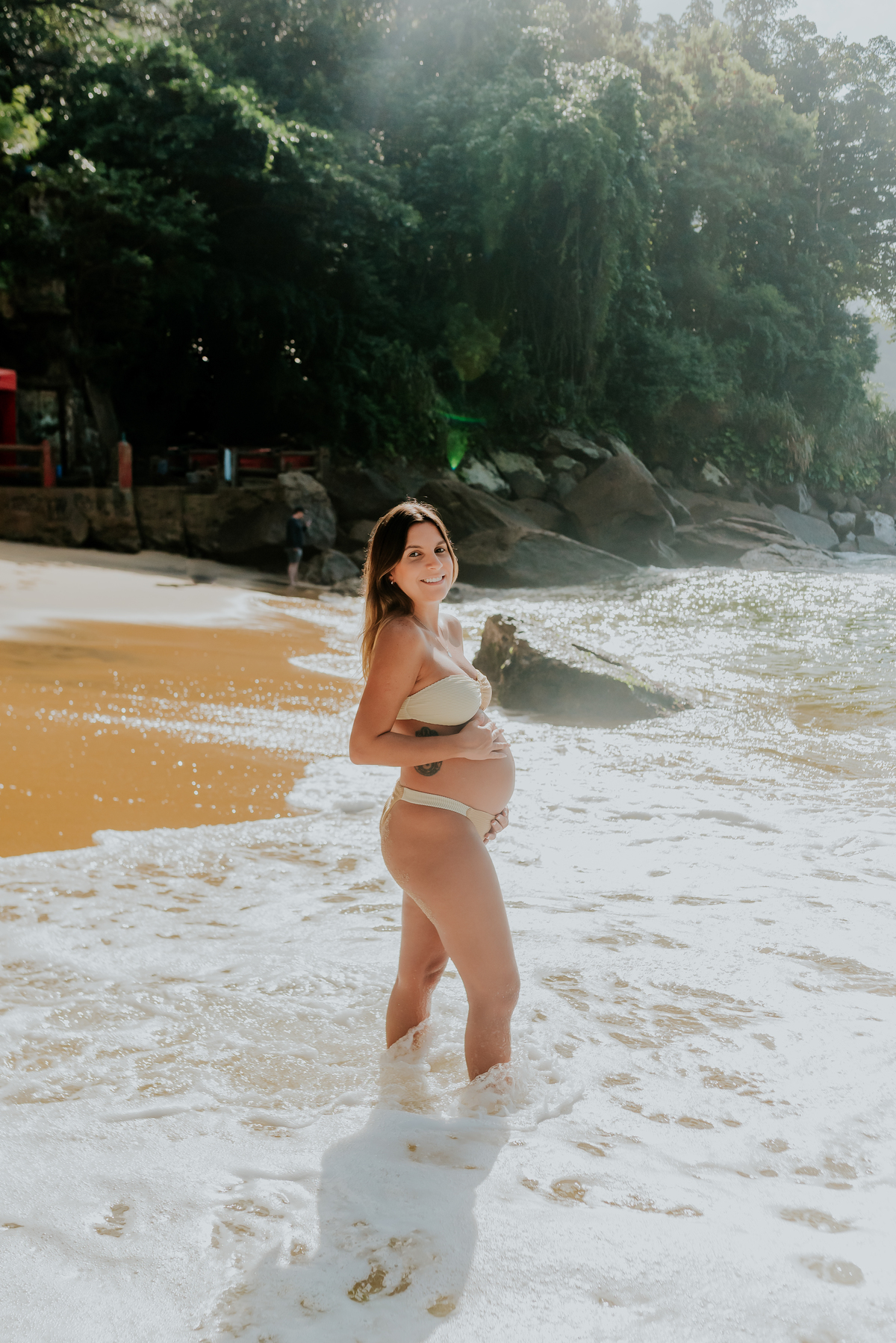 fotografia ensaio gestante praia vermelha urca Rio de Janeiro externo a espera da lua 