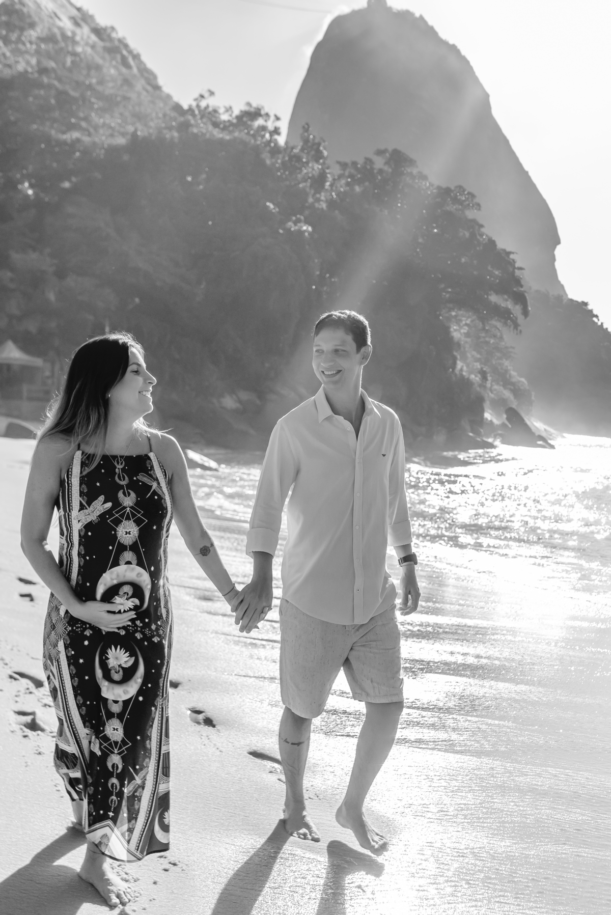 fotografia ensaio gestante praia vermelha urca Rio de Janeiro externo a espera da lua 