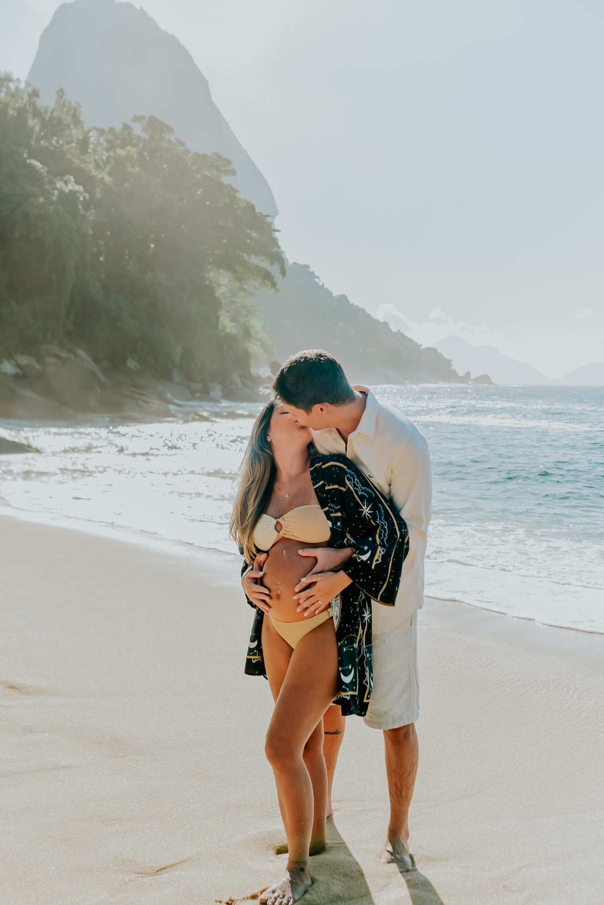 fotografia ensaio gestante praia vermelha urca Rio de Janeiro externo a espera da lua 