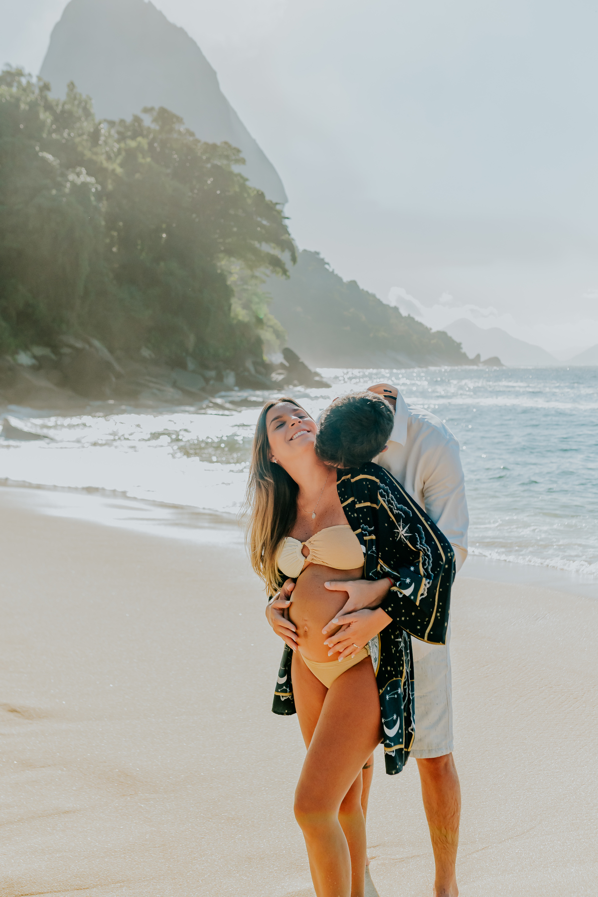 fotografia ensaio gestante praia vermelha urca Rio de Janeiro externo a espera da lua 