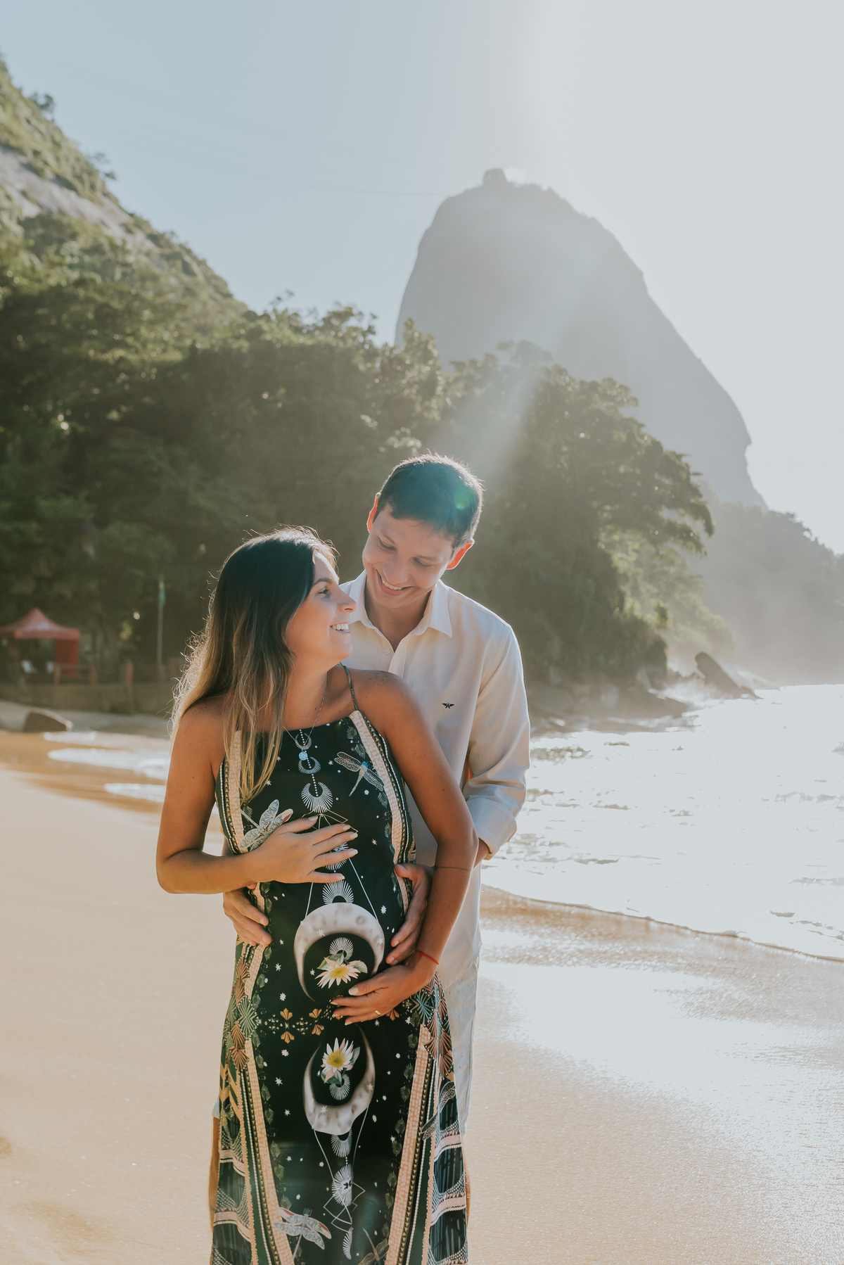 fotografia ensaio gestante praia vermelha urca Rio de Janeiro externo a espera da lua 