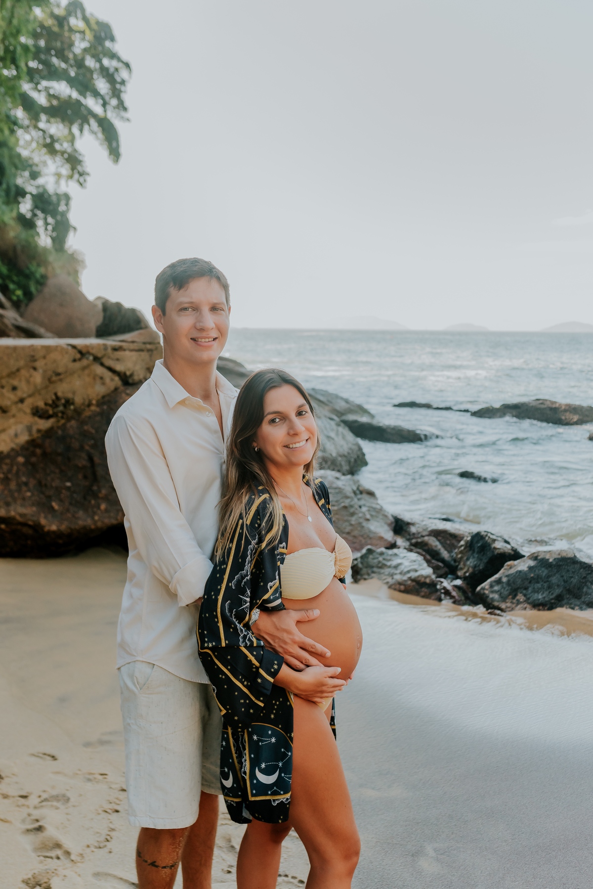 fotografia ensaio gestante praia vermelha urca Rio de Janeiro externo a espera da lua 