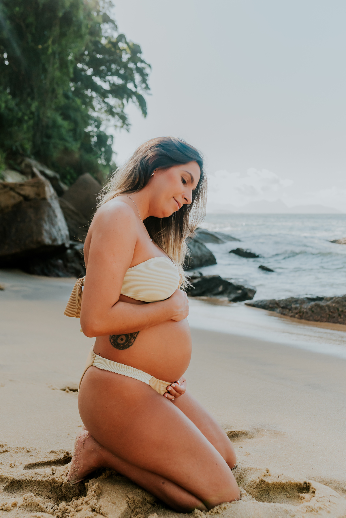 fotografia ensaio gestante praia vermelha urca Rio de Janeiro externo a espera da lua 