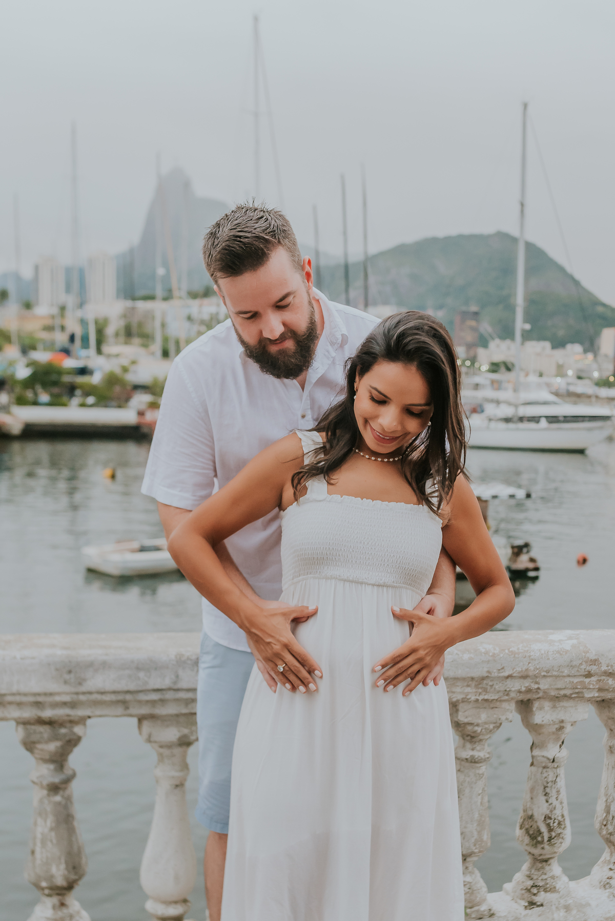fotografia ensaio gestante revelação praia vermelha urca Rio de Janeiro a espera da Luiza fotografa familia rj 