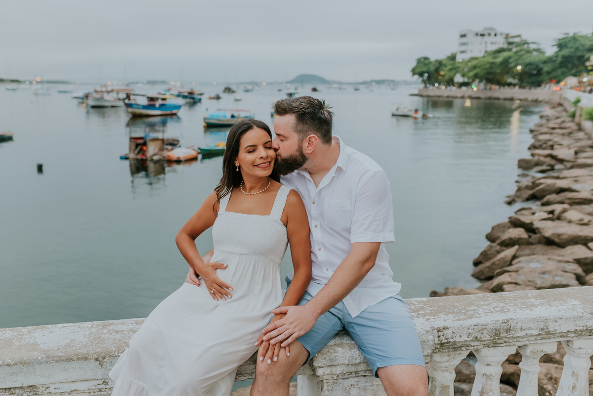 fotografia ensaio gestante revelação praia vermelha urca Rio de Janeiro a espera da Luiza fotografa familia rj 