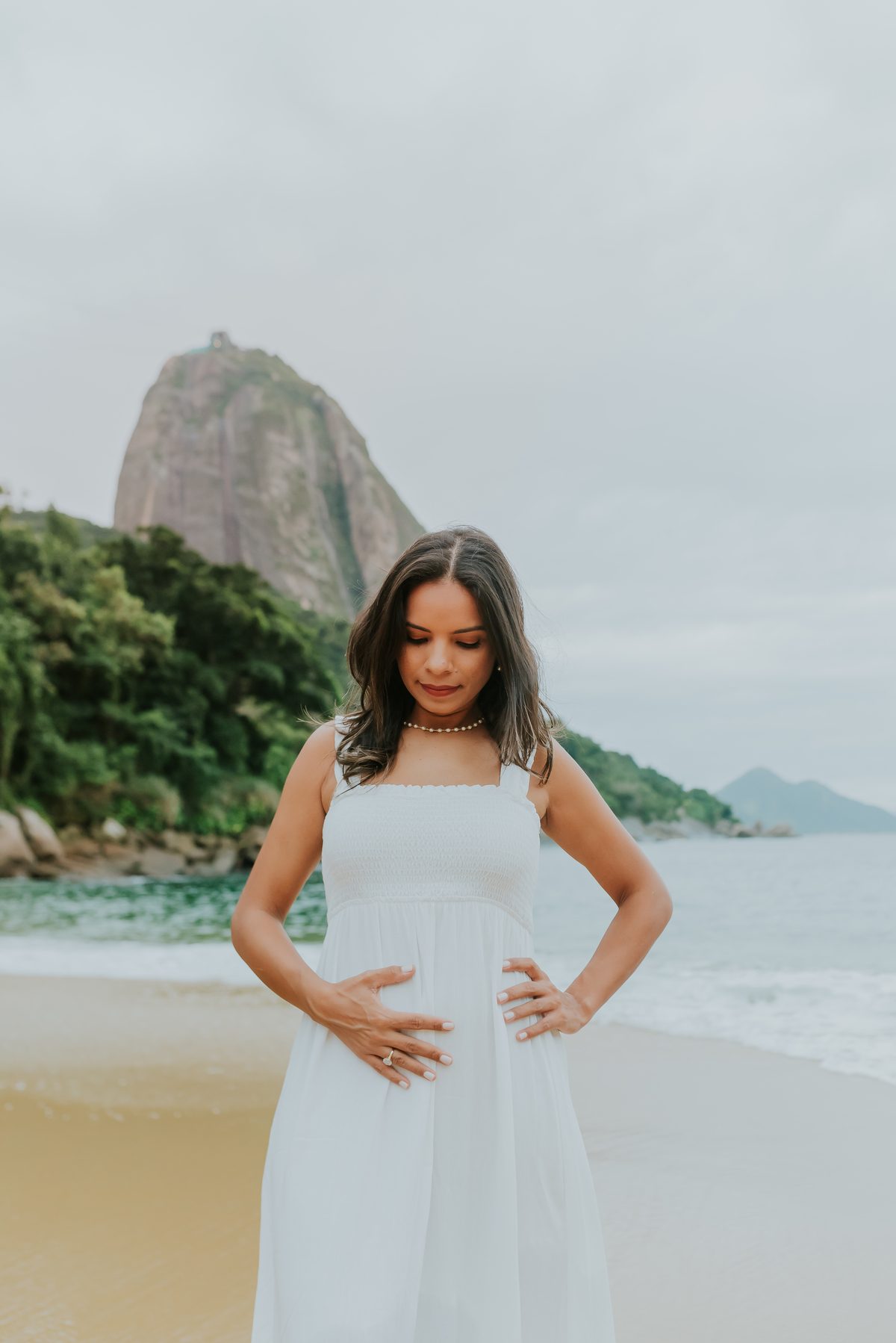 fotografia ensaio gestante revelação praia vermelha urca Rio de Janeiro a espera da Luiza fotografa familia rj 