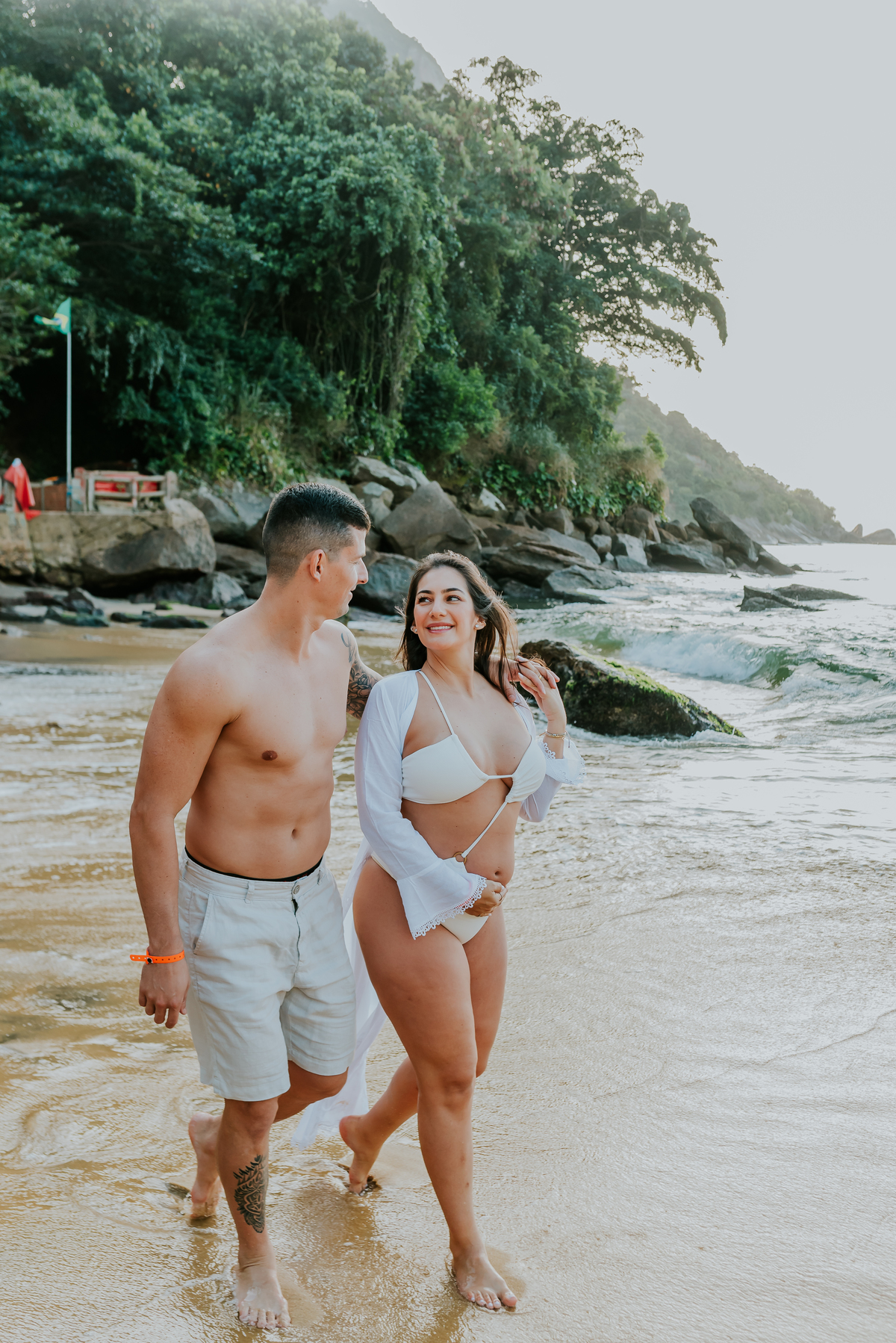fotografia ensaio de gestante externo praia vermelha urca rio de janeiro fotografa familia a espera da Mariana