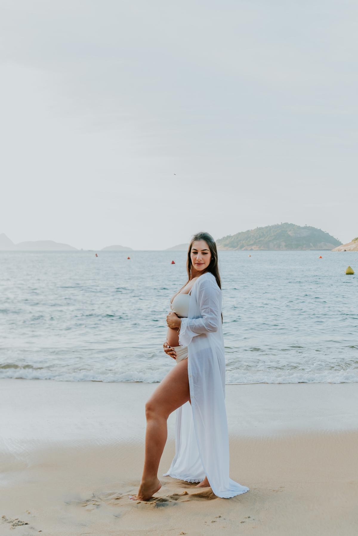 fotografia ensaio de gestante externo praia vermelha urca rio de janeiro fotografa familia a espera da Mariana