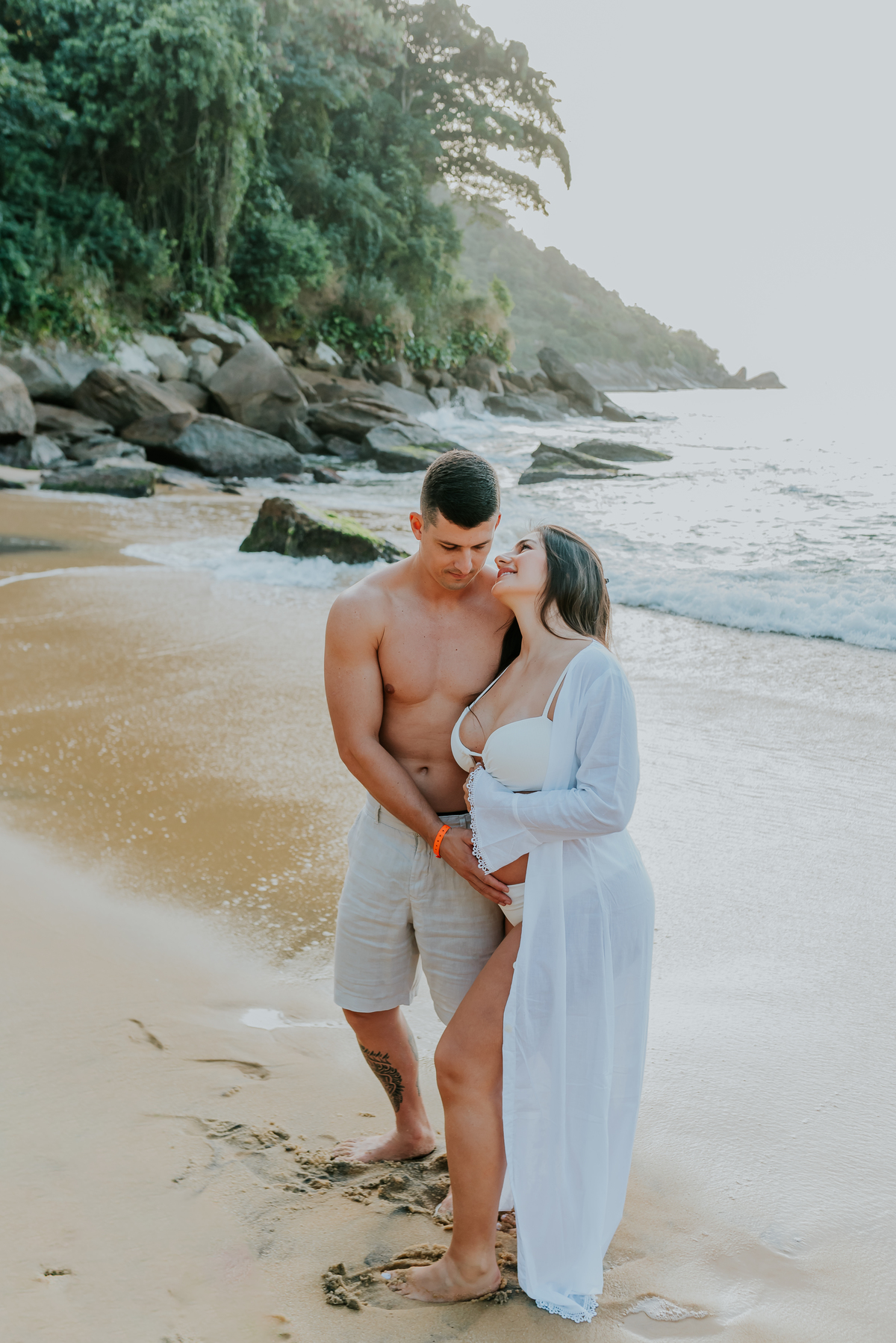 fotografia ensaio de gestante externo praia vermelha urca rio de janeiro fotografa familia a espera da Luiza 