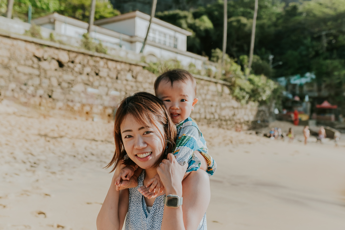 fotografia ensaio família externo praia vermelha urca Rio de Janeiro japonês fotografa Bruna guerson 