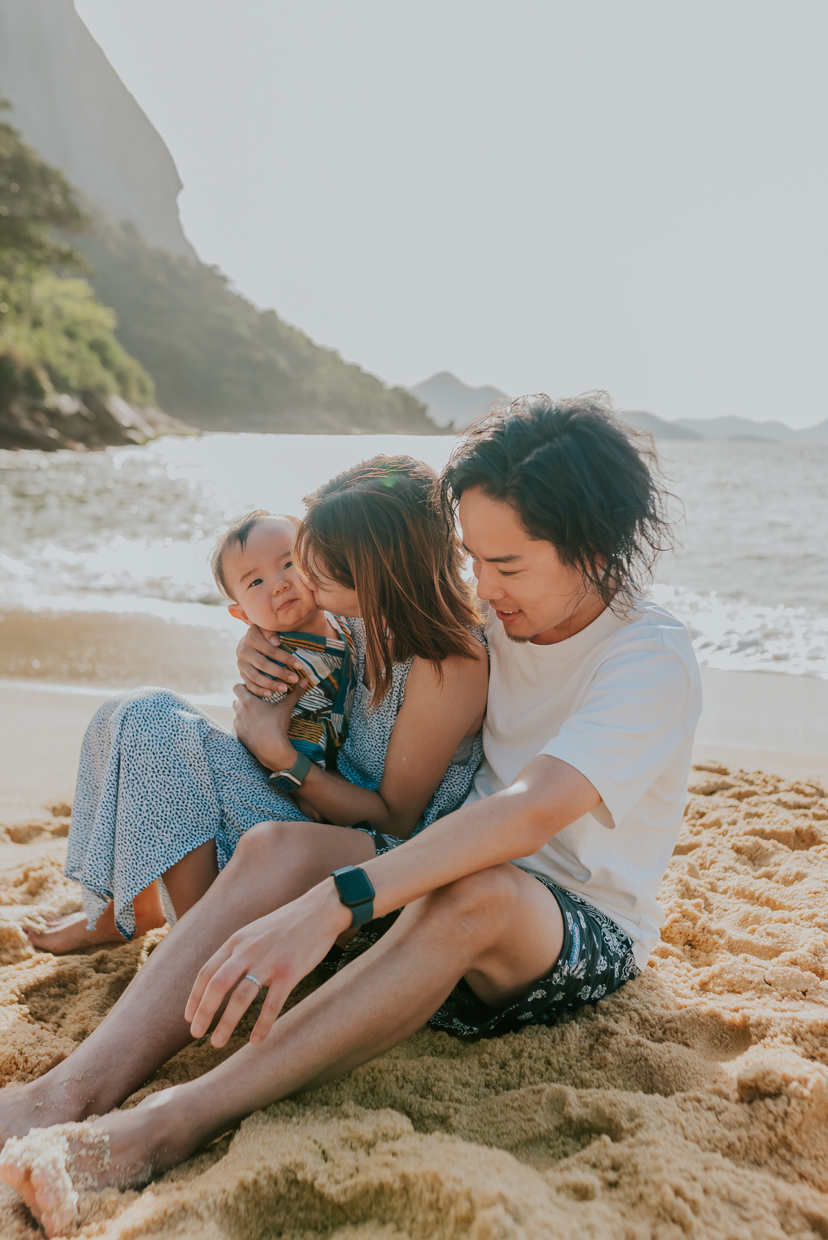 fotografia ensaio família externo praia vermelha urca Rio de Janeiro japonês fotografa Bruna guerson 