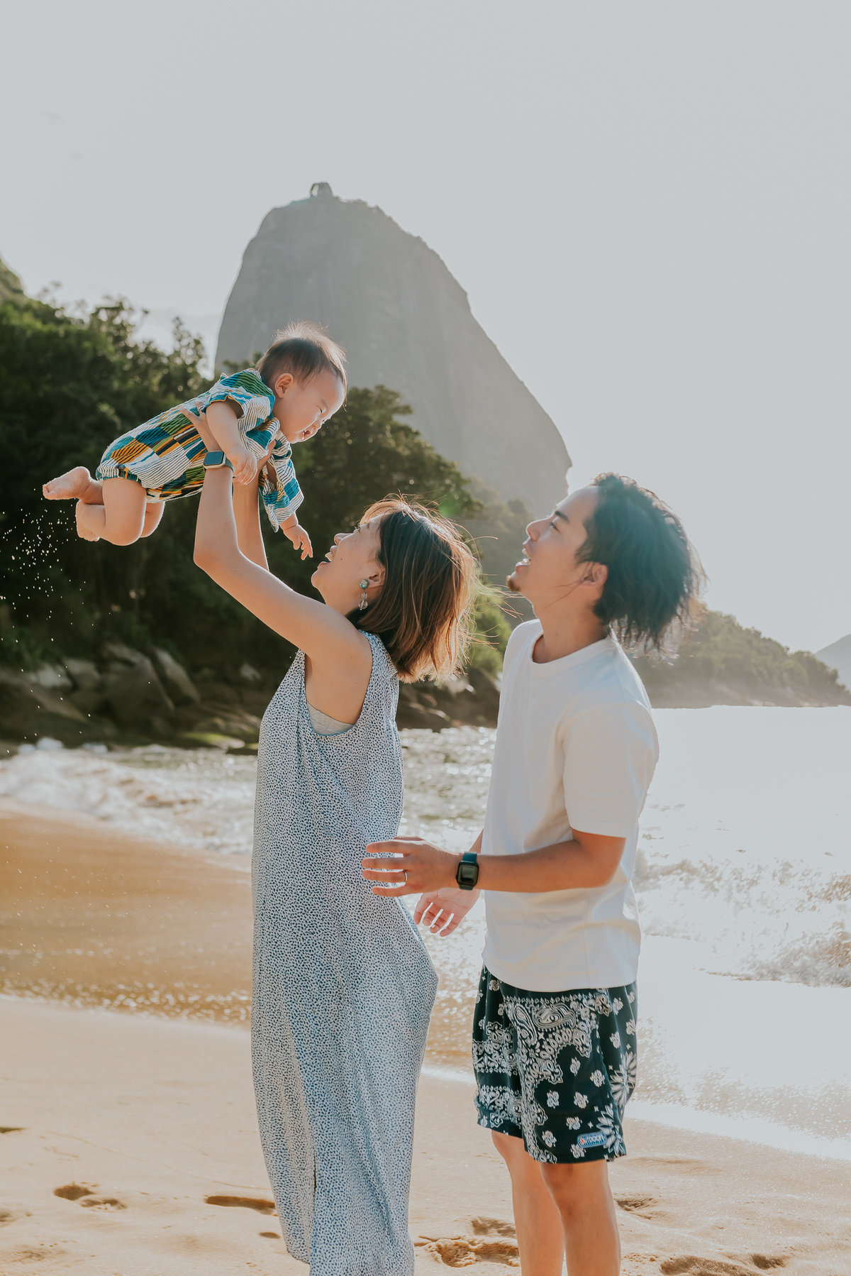 fotografia ensaio família externo praia vermelha urca Rio de Janeiro japonês fotografa Bruna guerson 