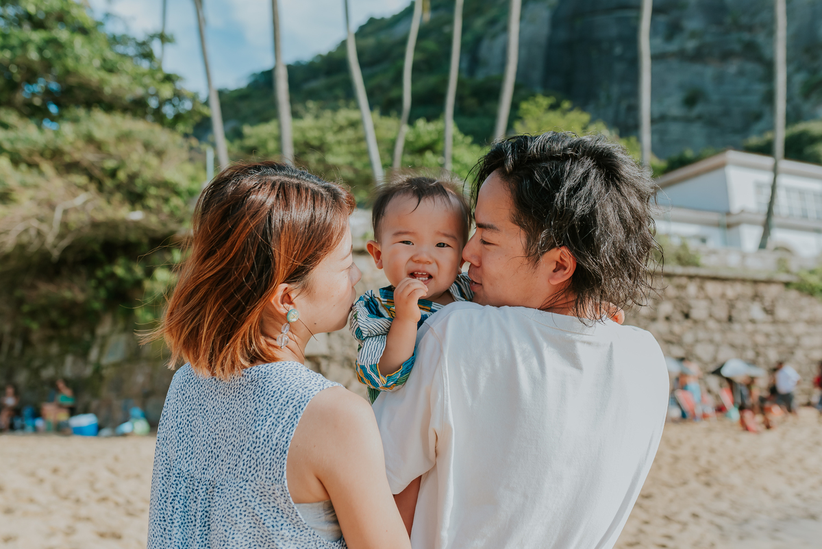 fotografia ensaio família externo praia vermelha urca Rio de Janeiro japonês fotografa Bruna guerson 