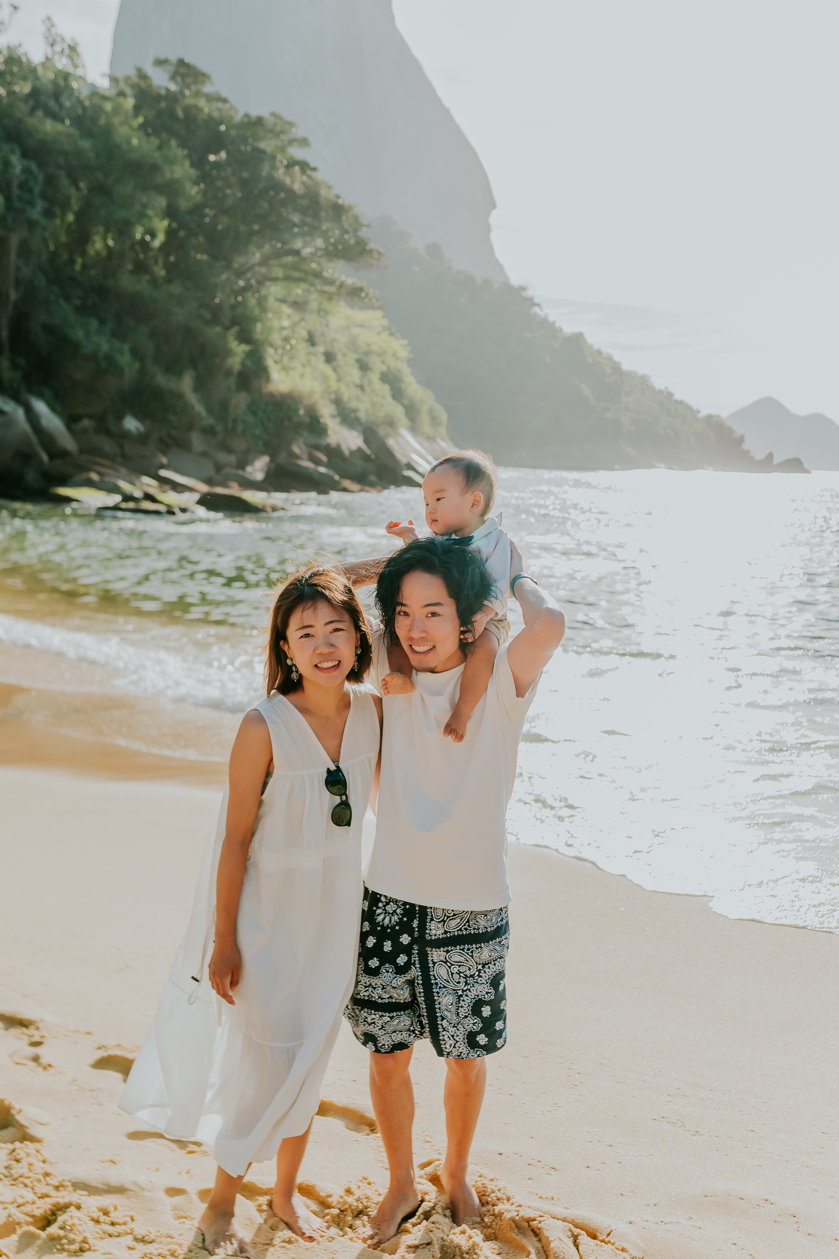 fotografia ensaio família externo praia vermelha urca Rio de Janeiro japonês fotografa Bruna guerson 