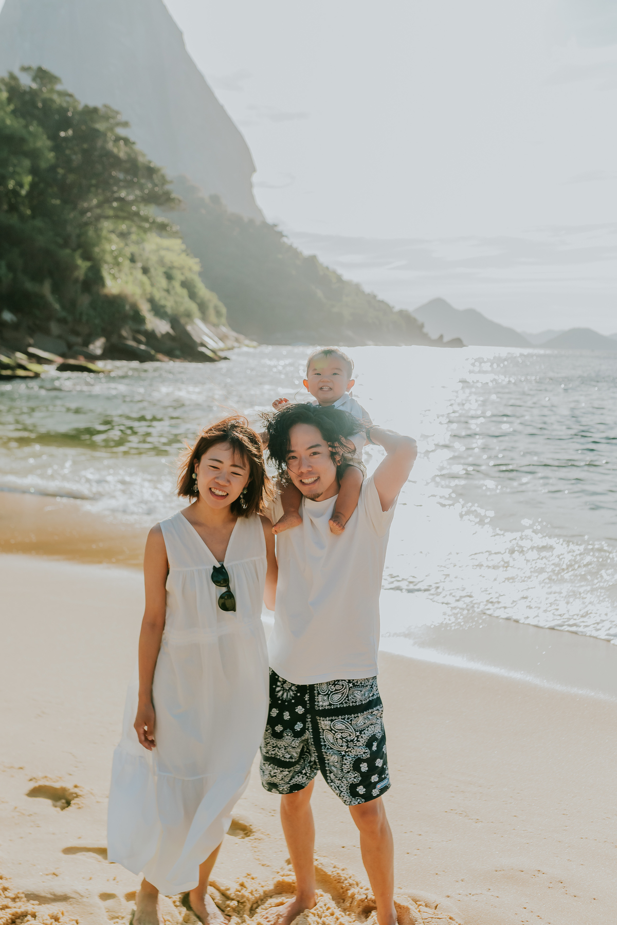 fotografia ensaio família externo praia vermelha urca Rio de Janeiro japonês fotografa Bruna guerson 