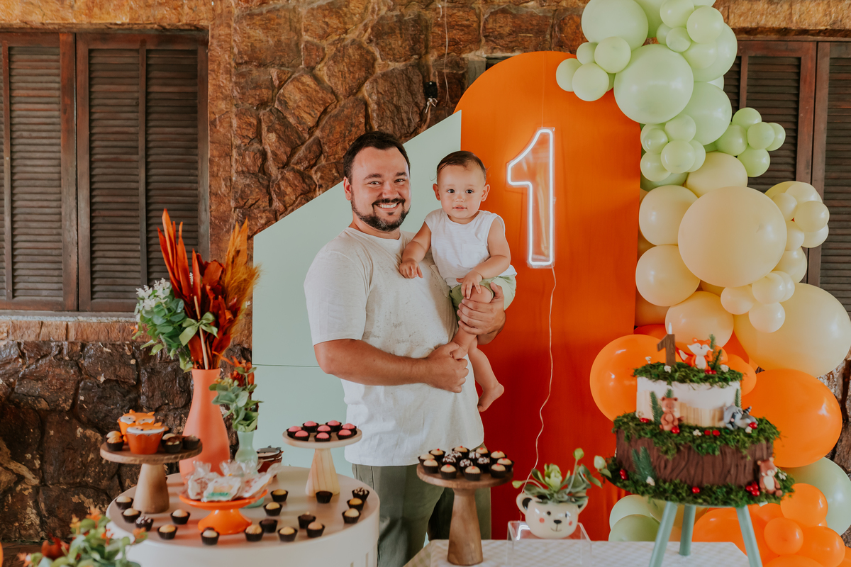 fotografia festa infantil tema raposa Rio de Janeiro 1 ano Nicolas fotografa familia recreio