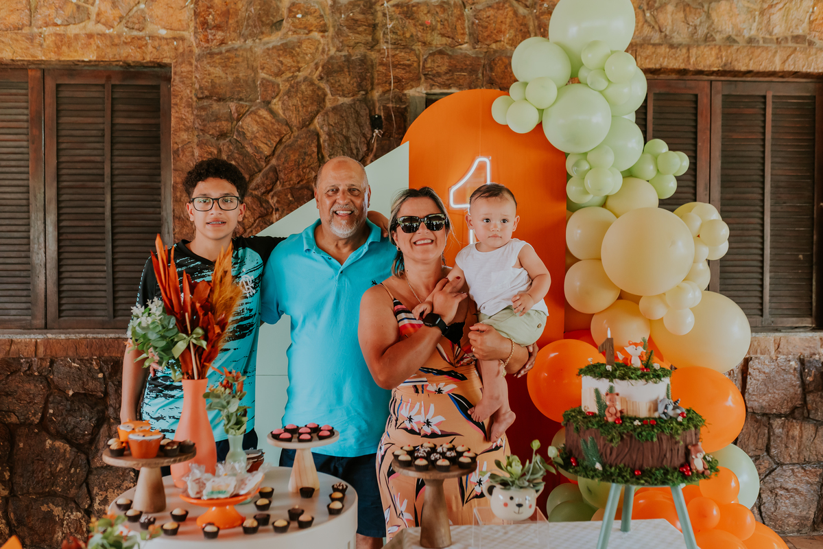 fotografia festa infantil tema raposa Rio de Janeiro 1 ano Nicolas fotografa familia recreio