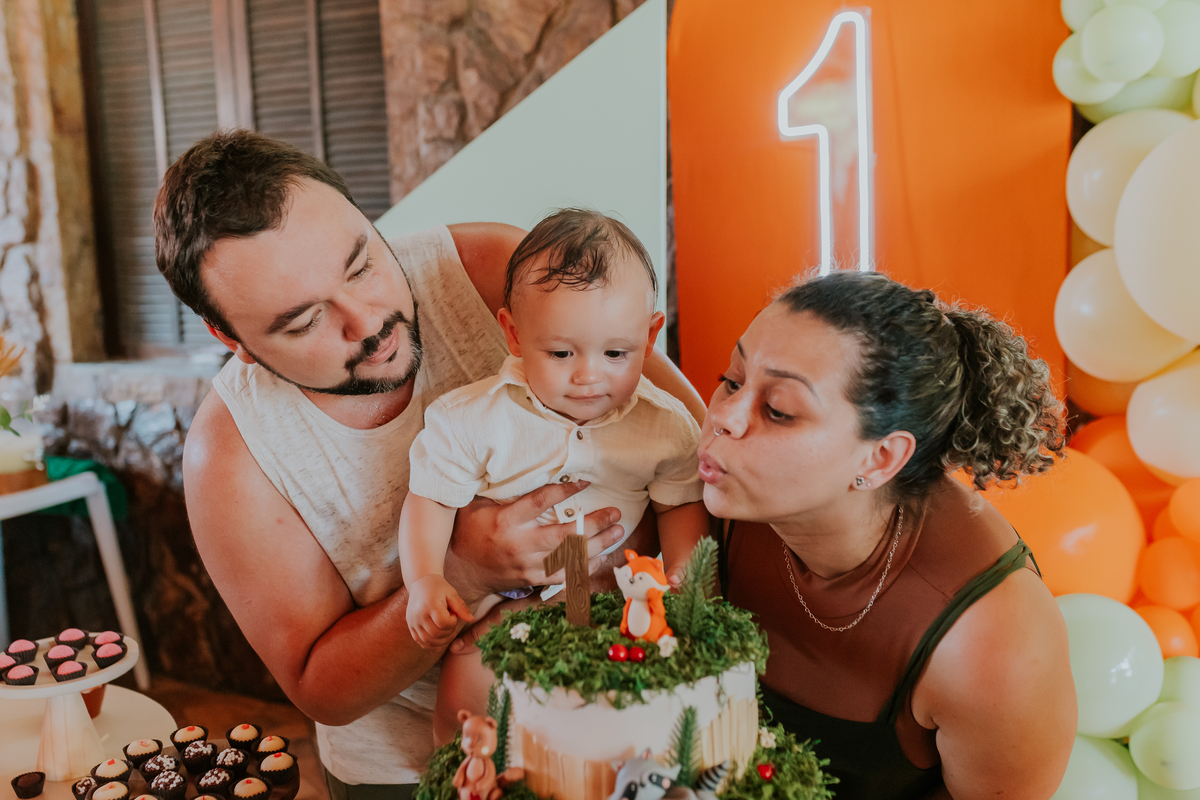 fotografia festa infantil tema raposa Rio de Janeiro 1 ano Nicolas fotografa familia recreio