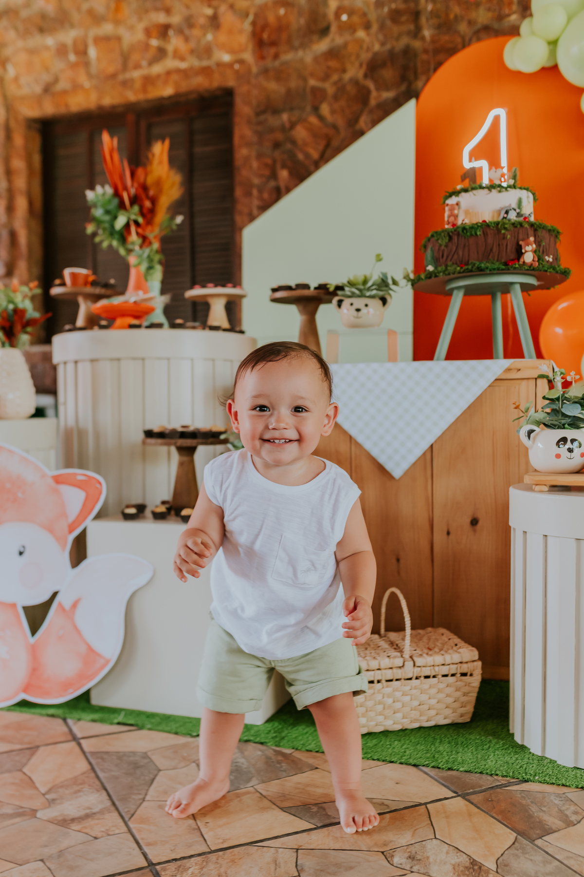 fotografia festa infantil tema raposa Rio de Janeiro 1 ano Nicolas fotografa familia recreio