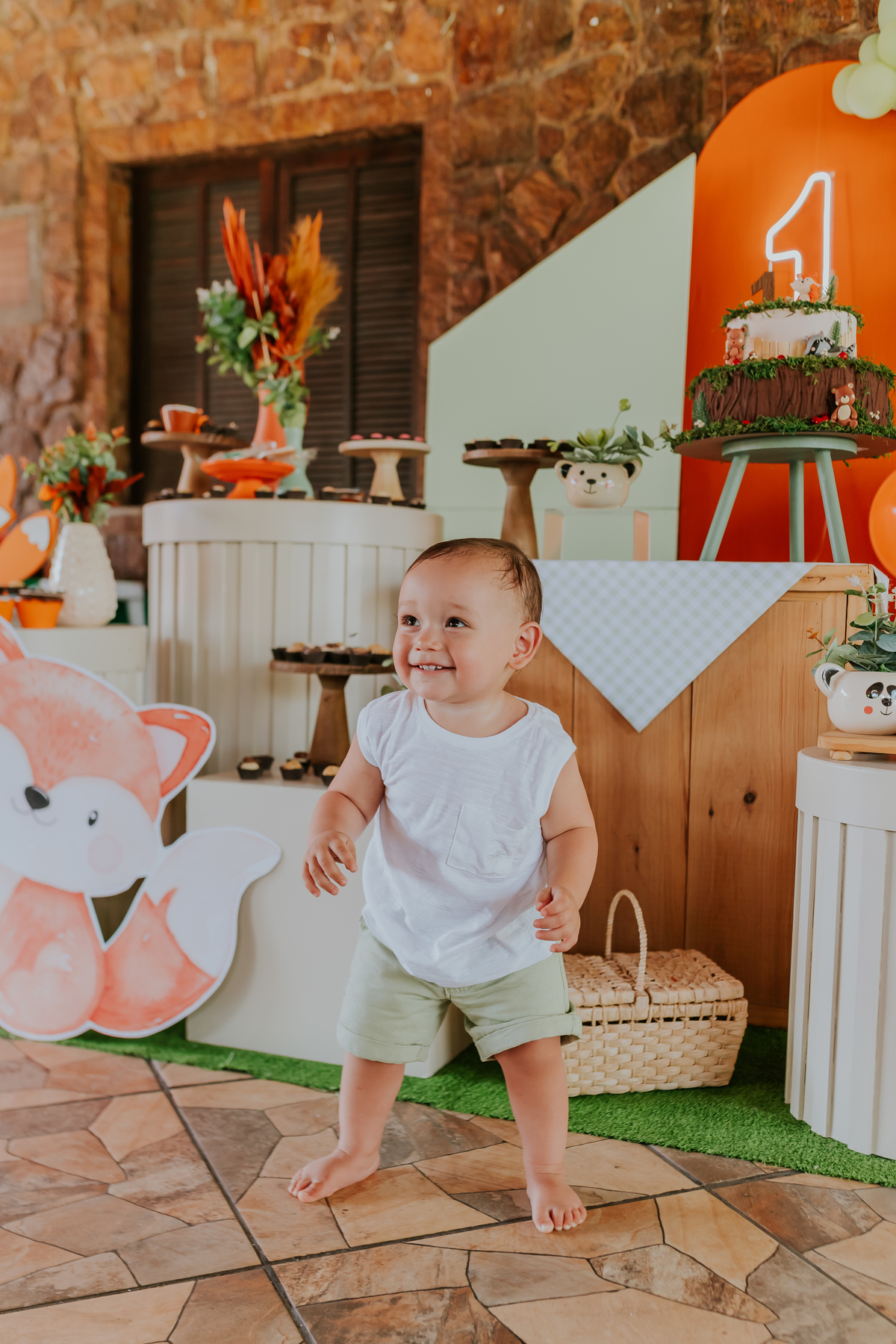 fotografia festa infantil tema raposa Rio de Janeiro 1 ano Nicolas fotografa familia recreio