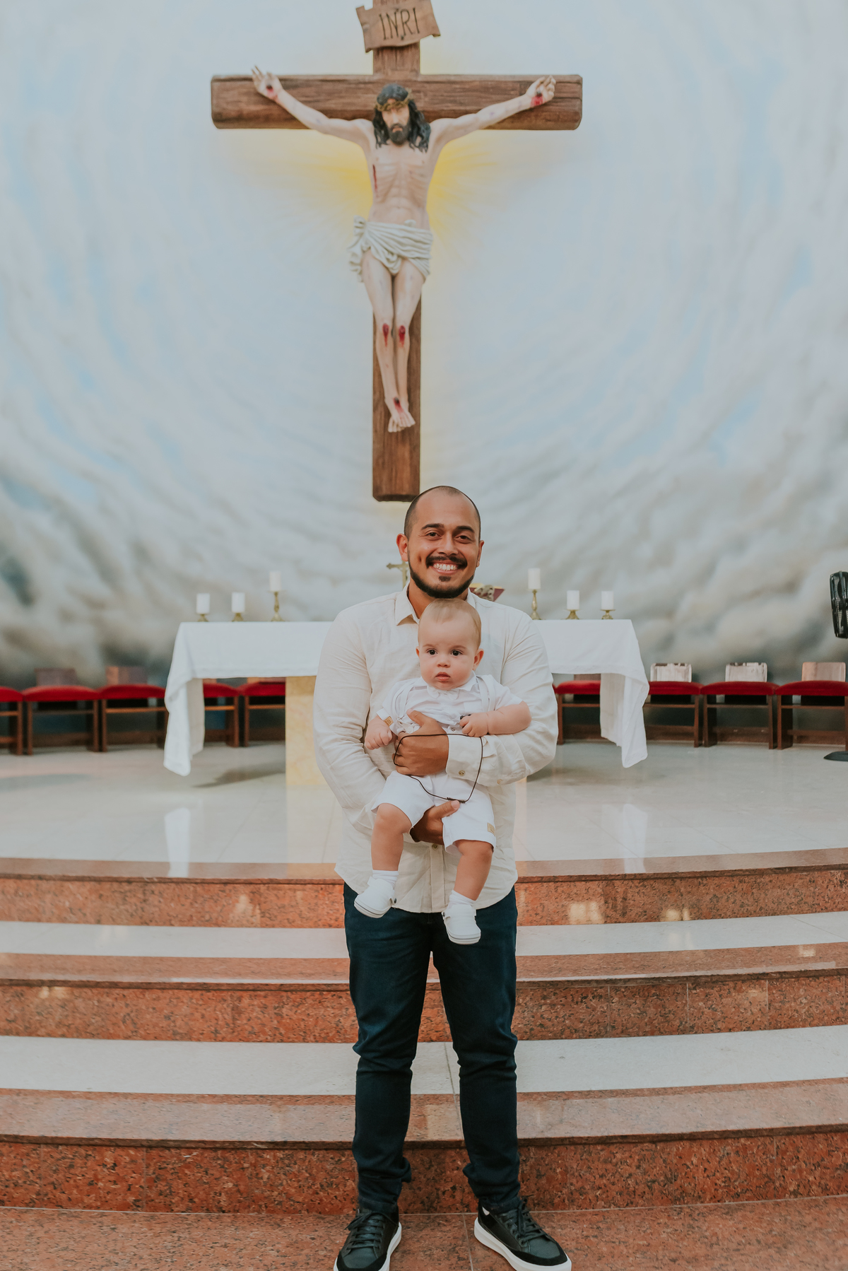 fotografia batizado fotografa familia batismo Gabriel paroquia São Francisco de paula barra da Tijuca rio de janeiro 