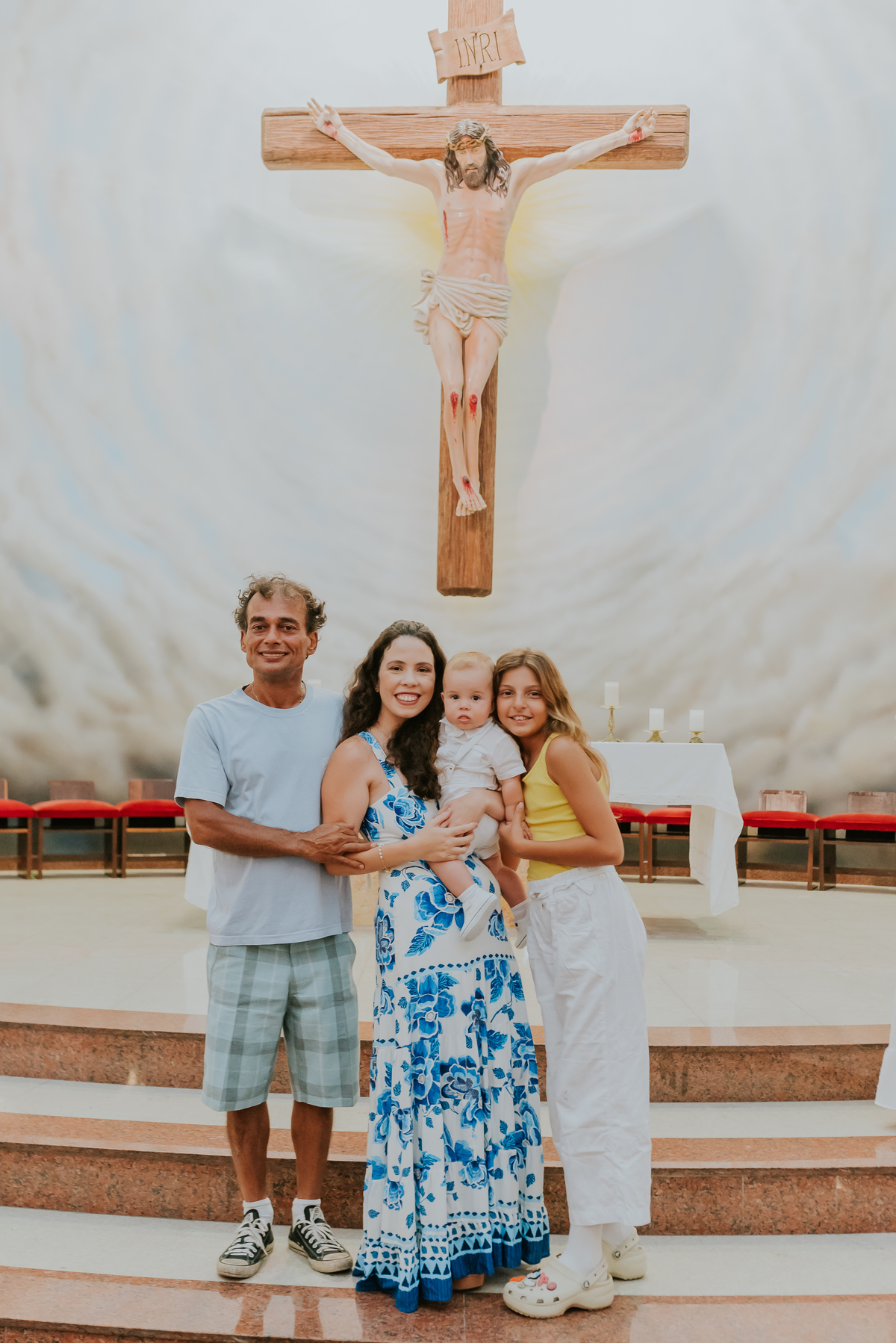 fotografia batizado fotografa familia batismo Gabriel paroquia São Francisco de paula barra da Tijuca rio de janeiro 