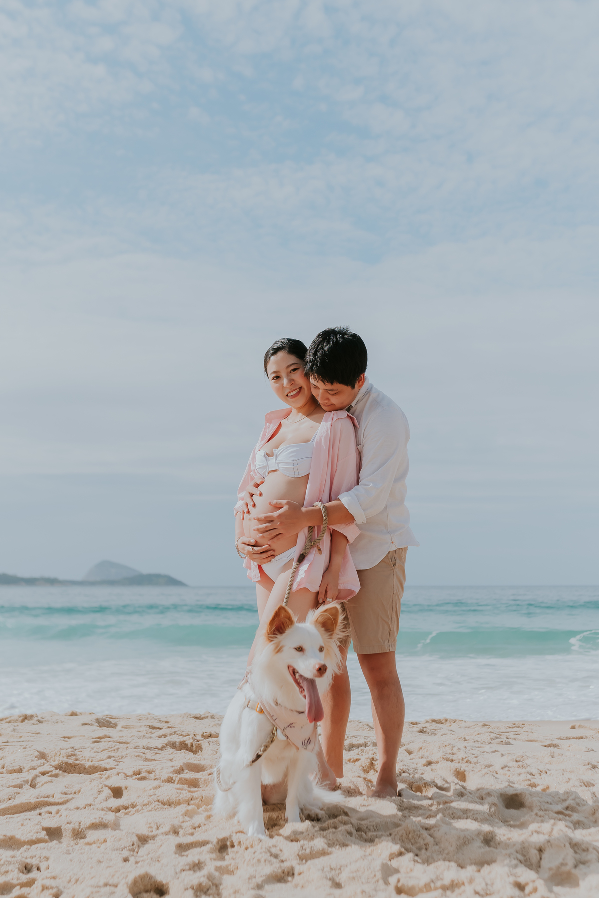fotografia ensaio externo gestante familia na praia Leblon Rio de Janeiro fotografa bruna guerson