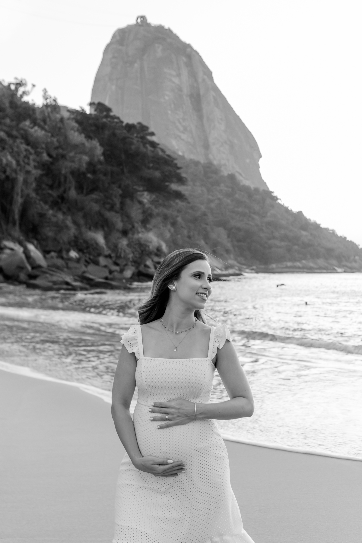 fotografia ensaio de gestante externo praia amanhecer Rio de Janeiro praia vermelha urca rj fotografa familia 