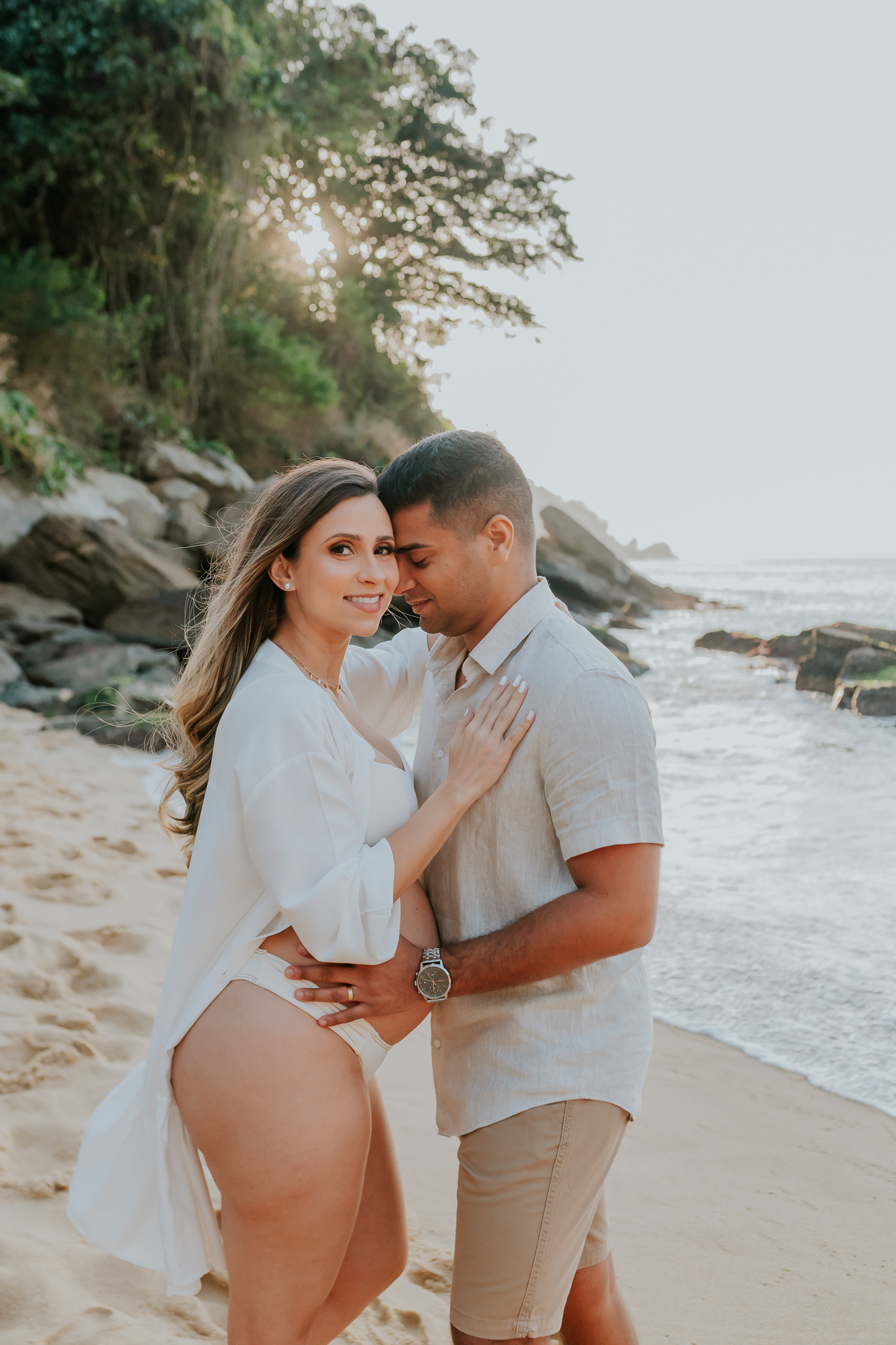 fotografia ensaio de gestante externo praia amanhecer Rio de Janeiro praia vermelha urca rj fotografa familia 