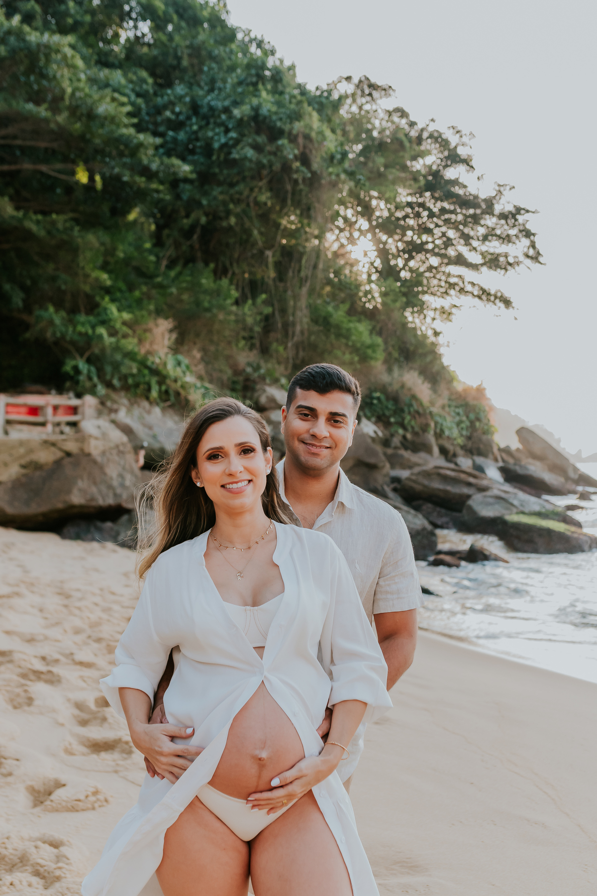 fotografia ensaio de gestante externo praia amanhecer Rio de Janeiro praia vermelha urca rj fotografa familia 