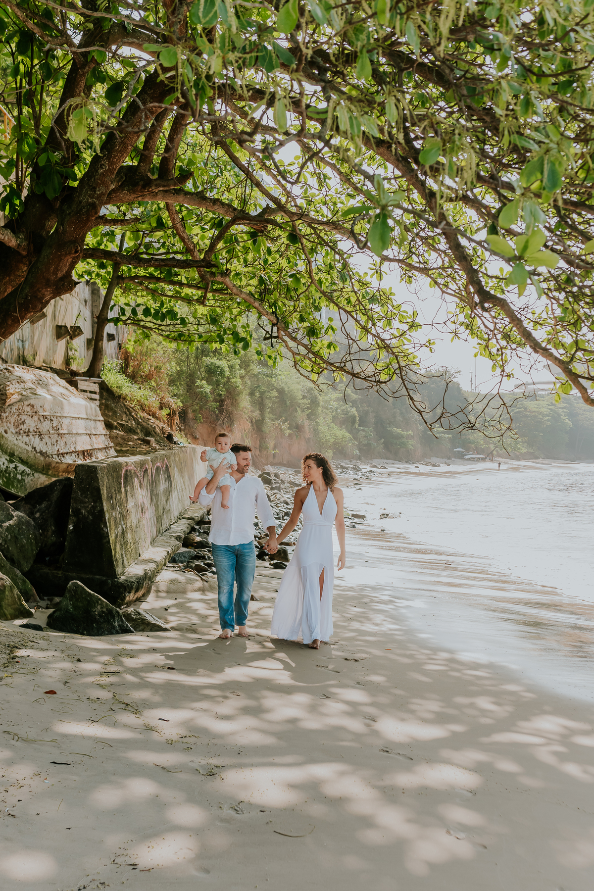 fotografia ensaio familia externo acompanhamento bebe 7 meses praia da boa viagem Niteroi rio de janeiro fotografa 