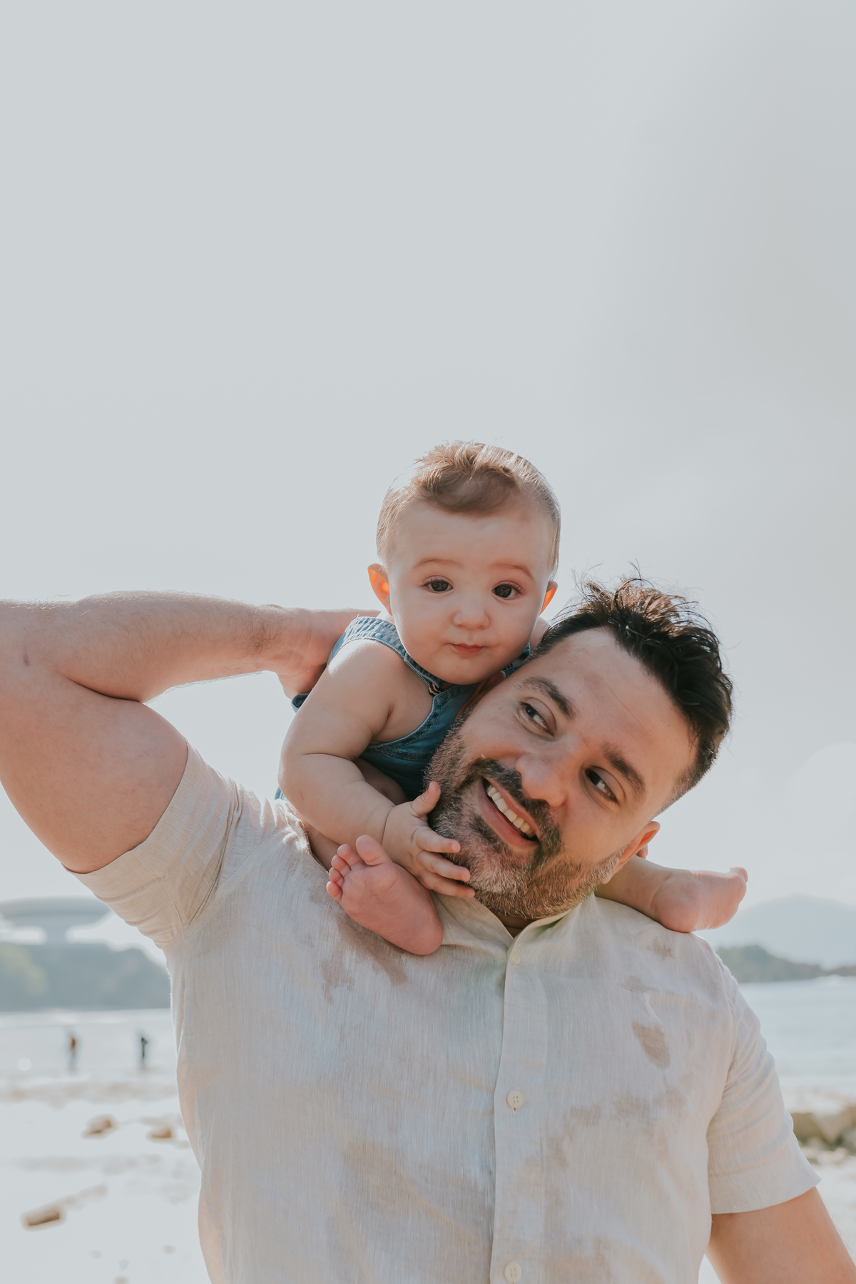 fotografia ensaio familia externo acompanhamento bebe 7 meses praia da boa viagem Niteroi rio de janeiro fotografa 