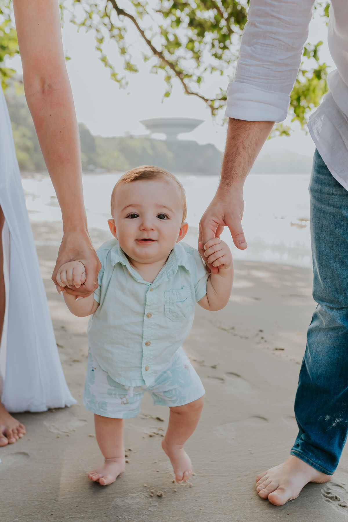 fotografia ensaio familia externo acompanhamento bebe 7 meses praia da boa viagem Niteroi rio de janeiro fotografa 