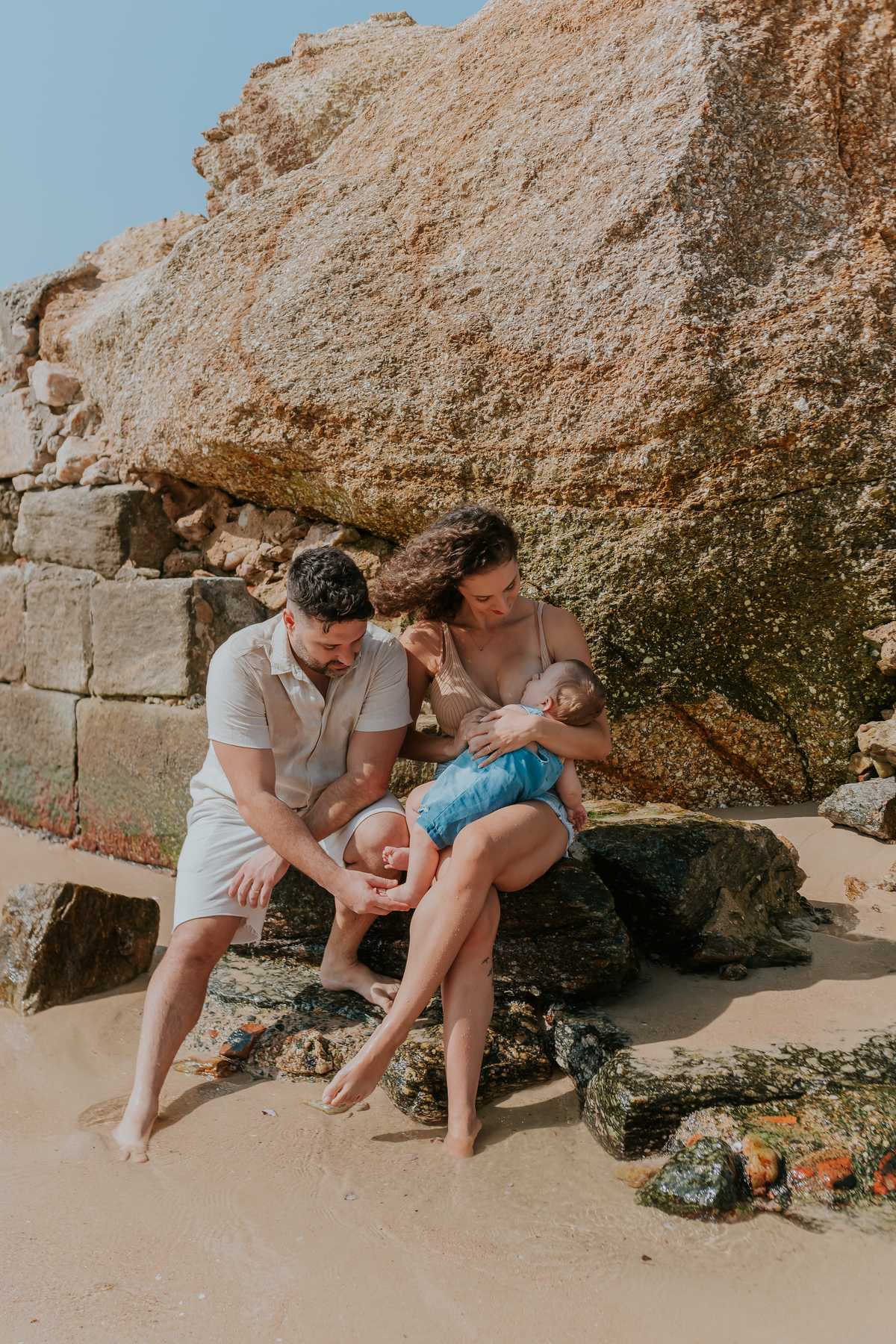 fotografia ensaio familia externo acompanhamento bebe 7 meses praia da boa viagem Niteroi rio de janeiro fotografa 