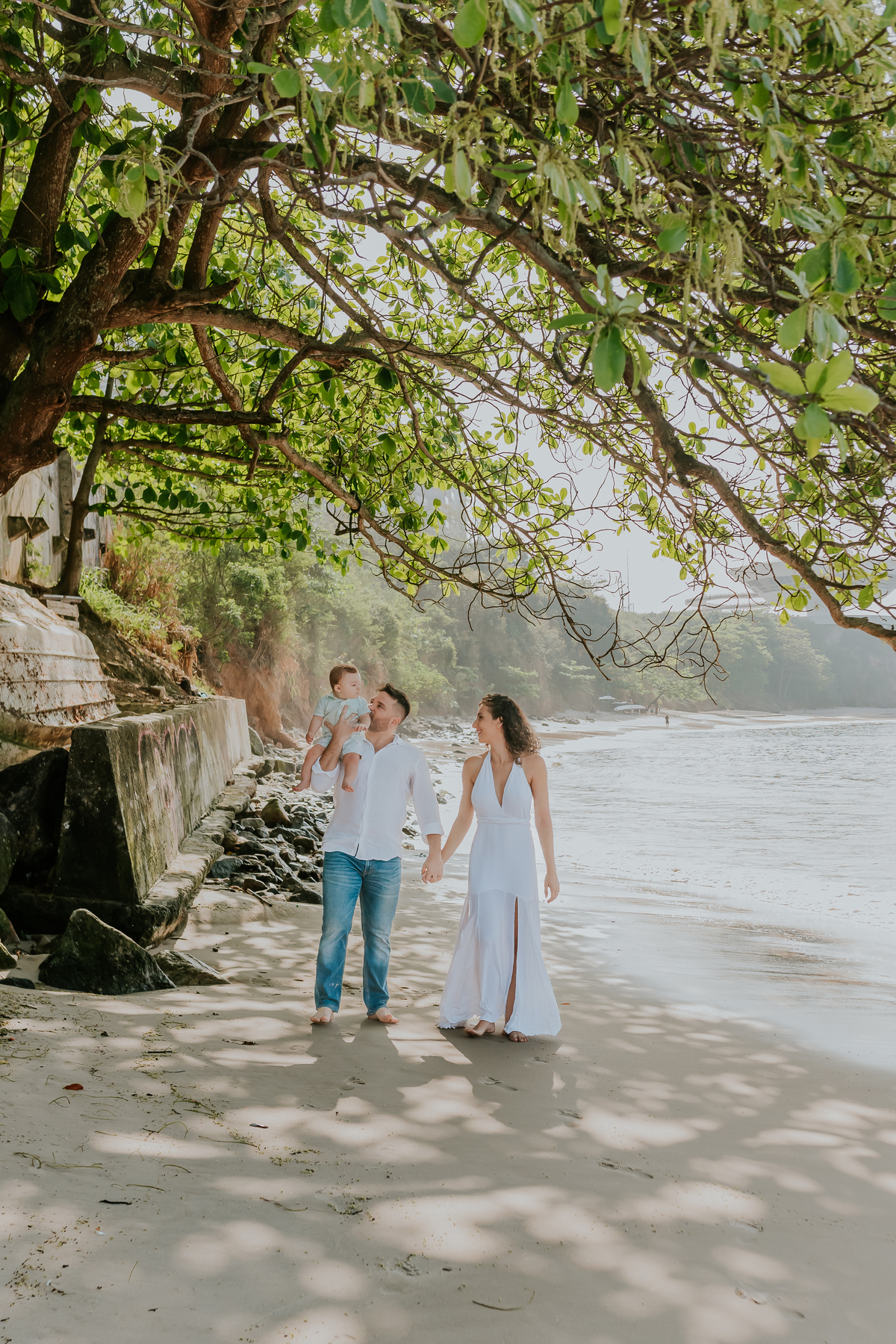 fotografia ensaio familia externo acompanhamento bebe 7 meses praia da boa viagem Niteroi rio de janeiro fotografa 