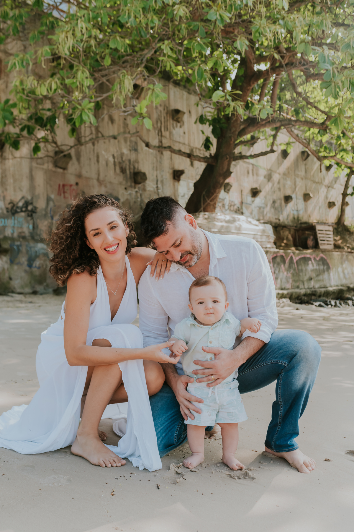 fotografia ensaio familia externo acompanhamento bebe 7 meses praia da boa viagem Niteroi rio de janeiro fotografa 
