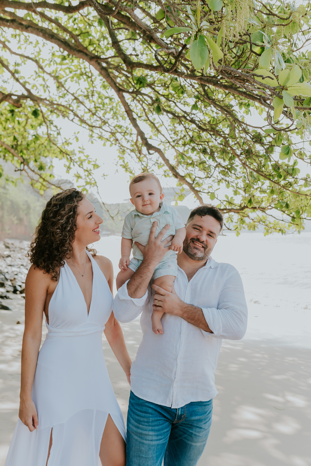 fotografia ensaio familia externo acompanhamento bebe 7 meses praia da boa viagem Niteroi rio de janeiro fotografa 