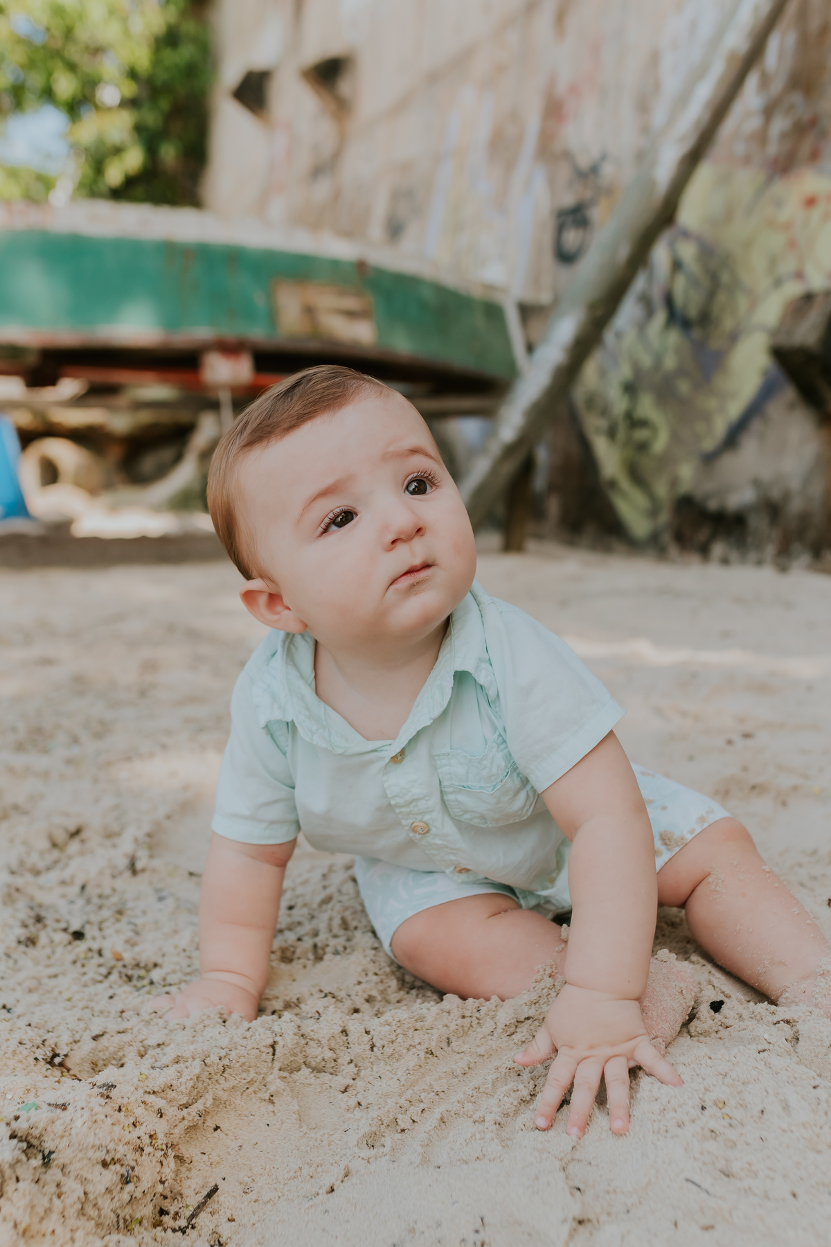 fotografia ensaio familia externo acompanhamento bebe 7 meses praia da boa viagem Niteroi rio de janeiro fotografa 
