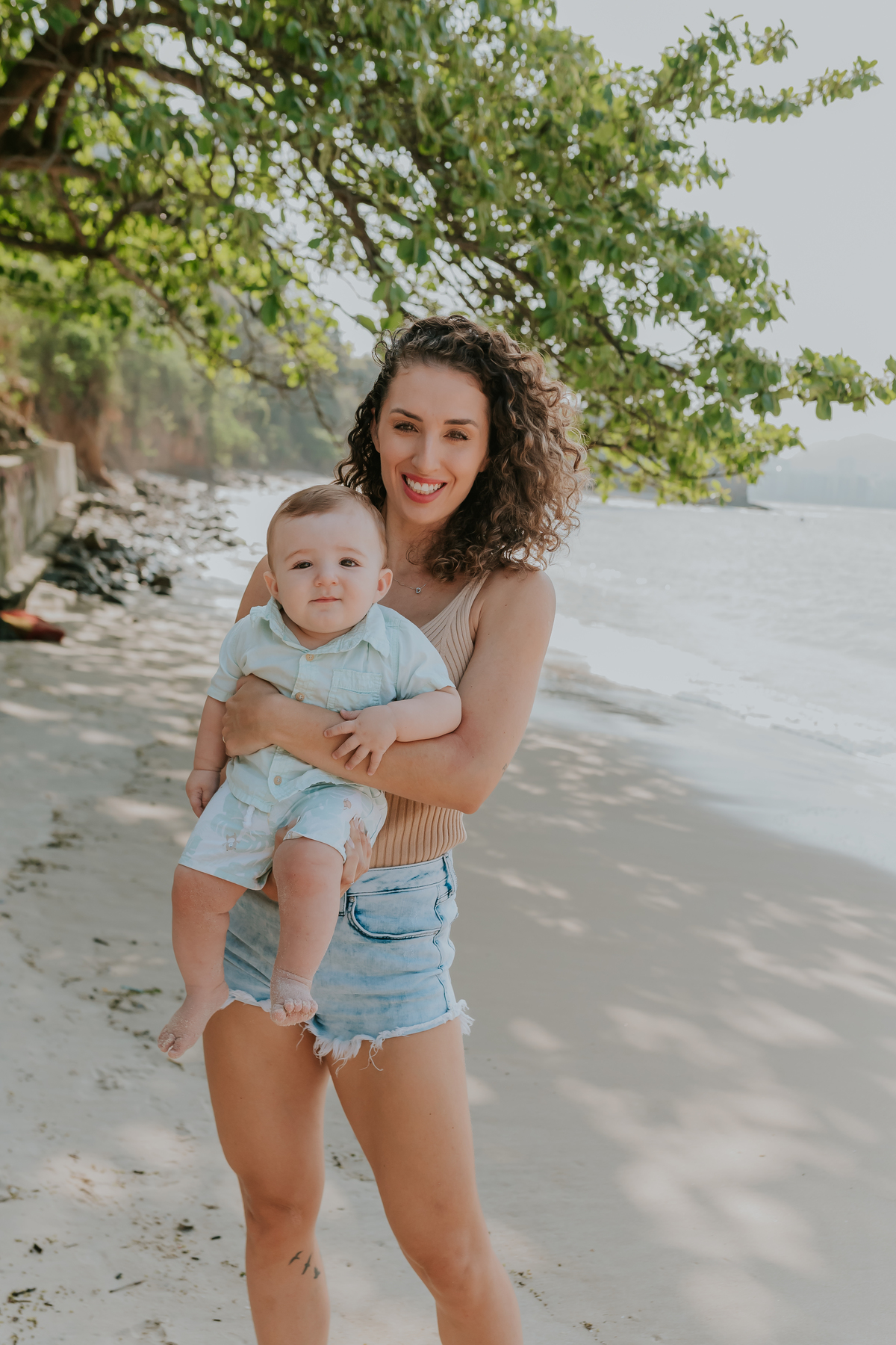 fotografia ensaio familia externo acompanhamento bebe 7 meses praia da boa viagem Niteroi rio de janeiro fotografa 