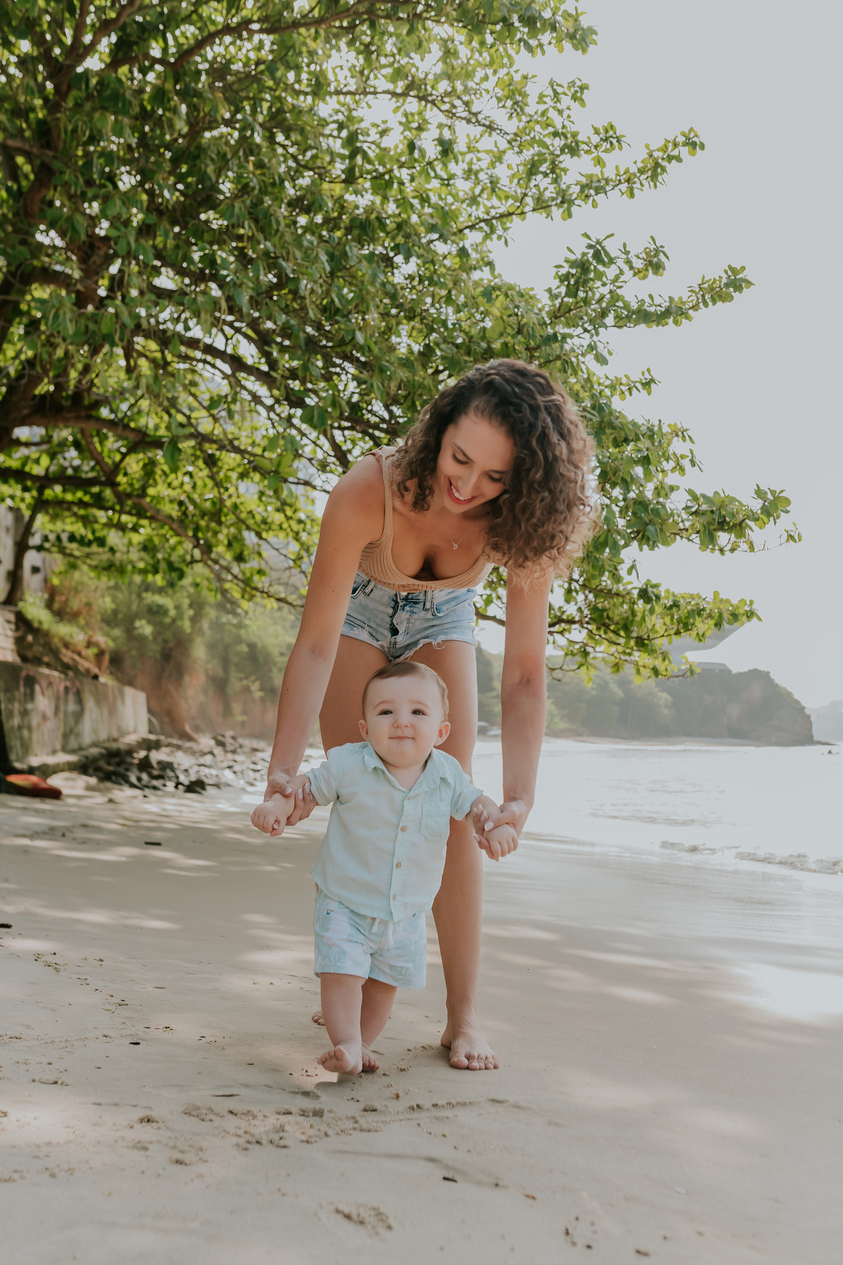 fotografia ensaio familia externo acompanhamento bebe 7 meses praia da boa viagem Niteroi rio de janeiro fotografa 