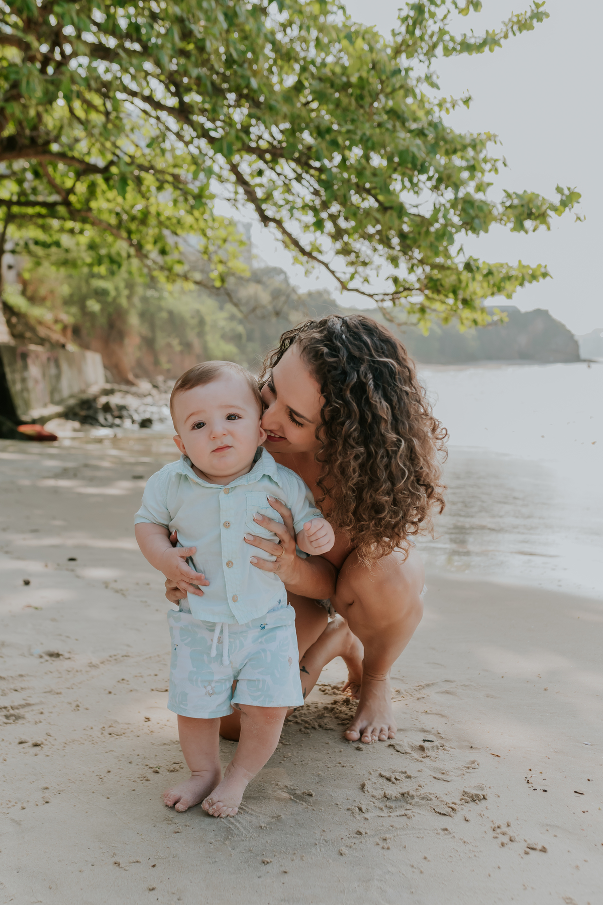 fotografia ensaio familia externo acompanhamento bebe 7 meses praia da boa viagem Niteroi rio de janeiro fotografa 