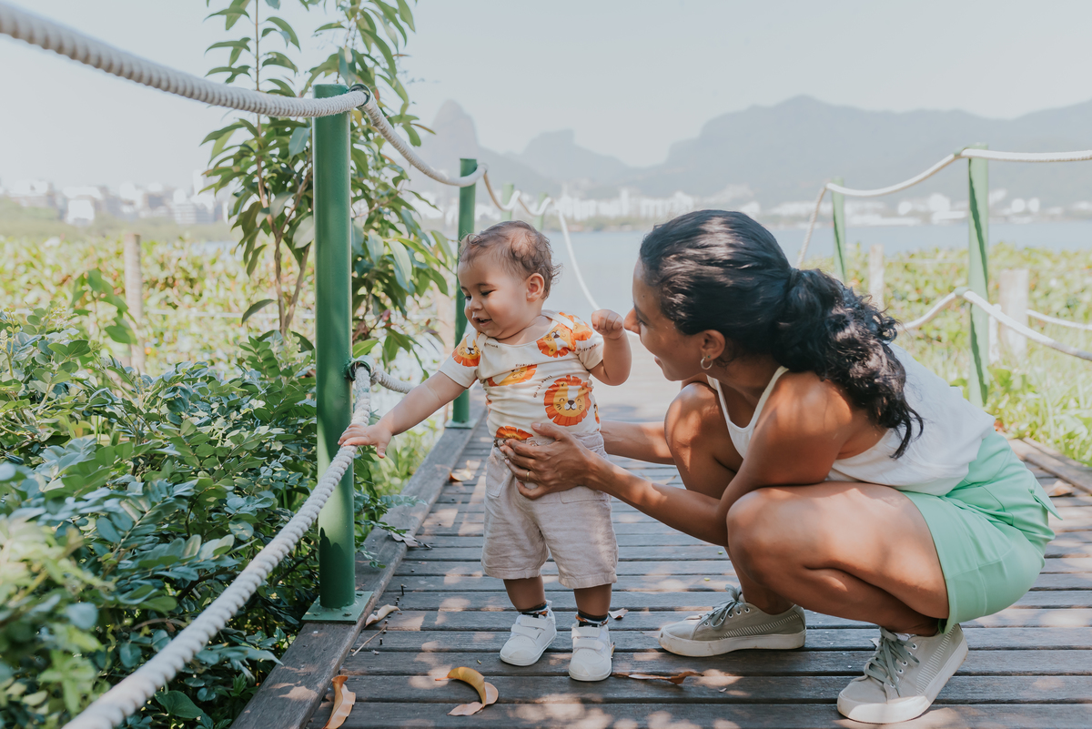 fotografia acompanhamento Theo 11 meses Lagoa Rodrigo de Freitas Rio de Janeiro fotografa familia 