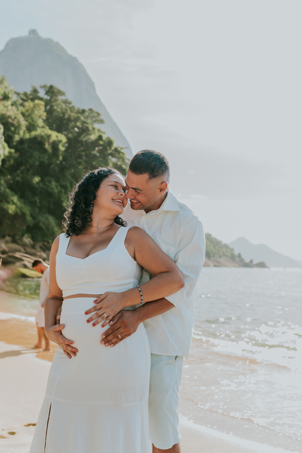 ensaio revelação gestante praia vermelha urca externo Rio de Janeiro fotografia fotografa familia bruna Guerson a espera da leticia 