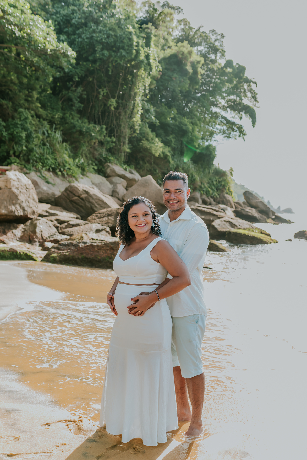 ensaio revelação gestante praia vermelha urca externo Rio de Janeiro fotografia fotografa familia bruna Guerson a espera da leticia 