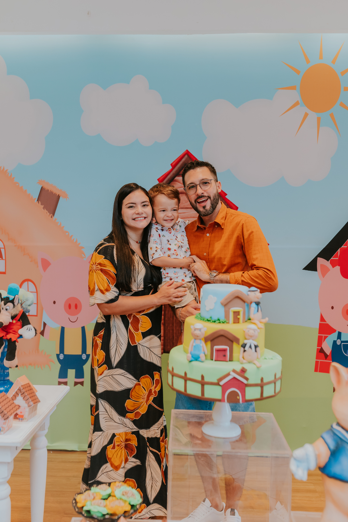 fotografia festa infantil jacapregua Rio de Janeiro fotografa familia 3 anos Antonio tema 3 porquinhos casa de festas dreams