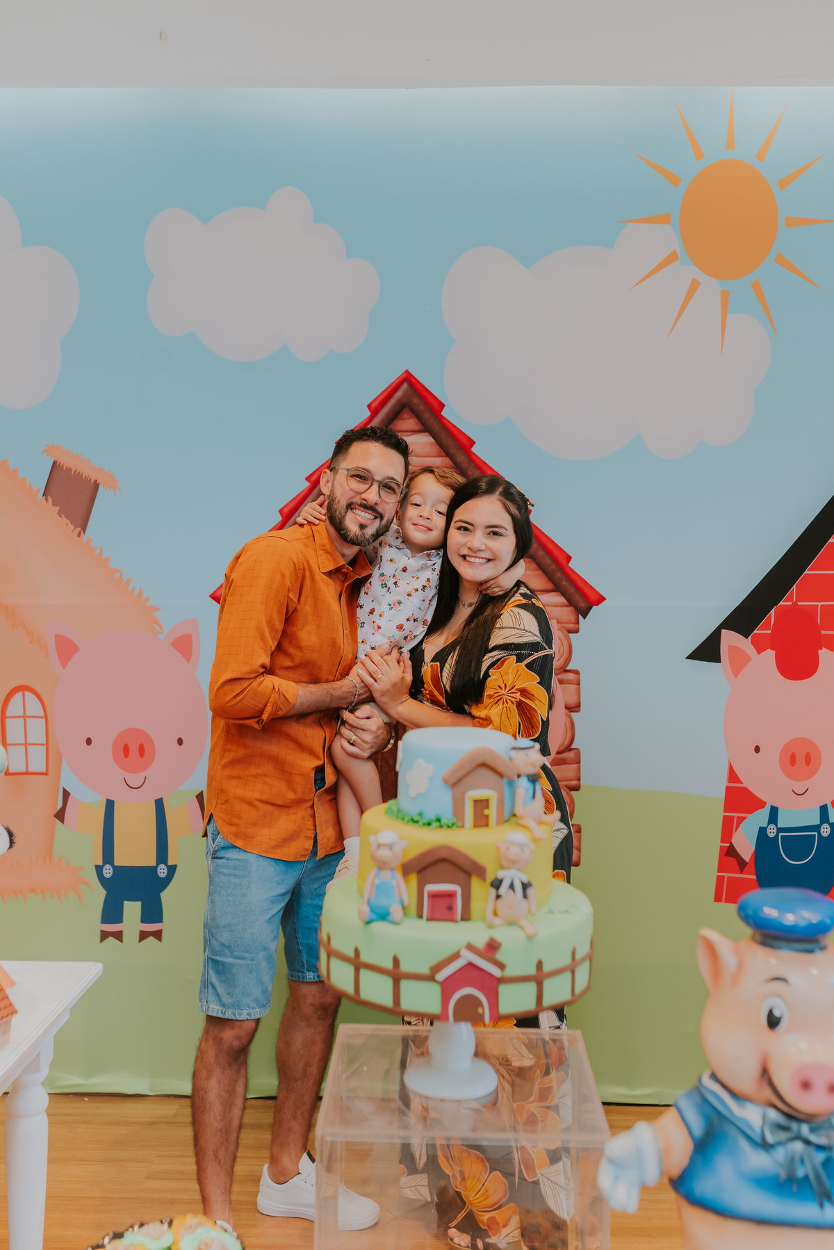 fotografia festa infantil jacapregua Rio de Janeiro fotografa familia 3 anos Antonio tema 3 porquinhos casa de festas dreams