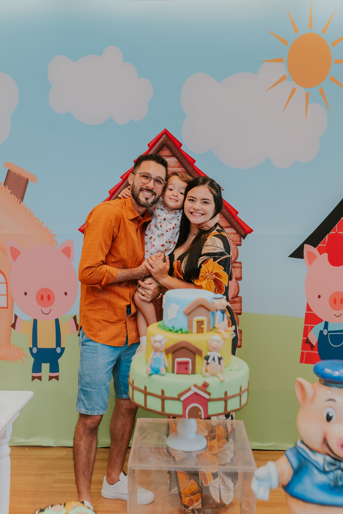 fotografia festa infantil jacapregua Rio de Janeiro fotografa familia 3 anos Antonio tema 3 porquinhos casa de festas dreams