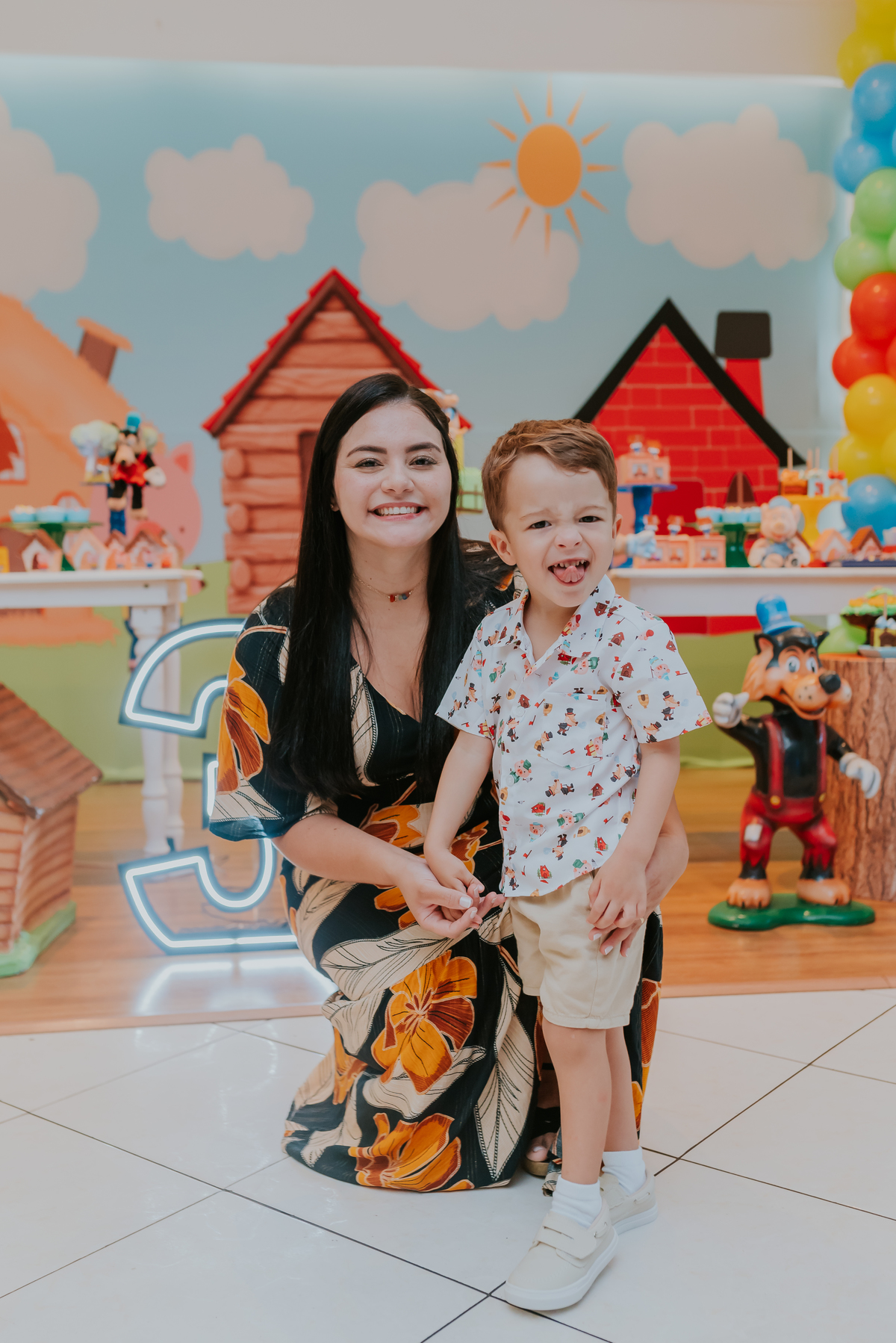 fotografia festa infantil jacapregua Rio de Janeiro fotografa familia 3 anos Antonio tema 3 porquinhos casa de festas dreams