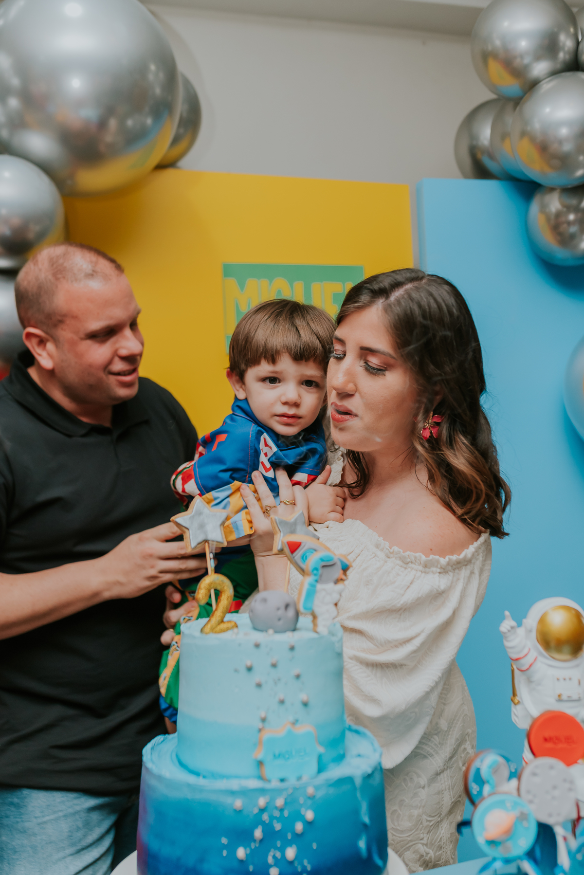 fotografia festa infantil 2 anos Miguel Tijuca rio de janeiro tema astronauta fotografa familia 