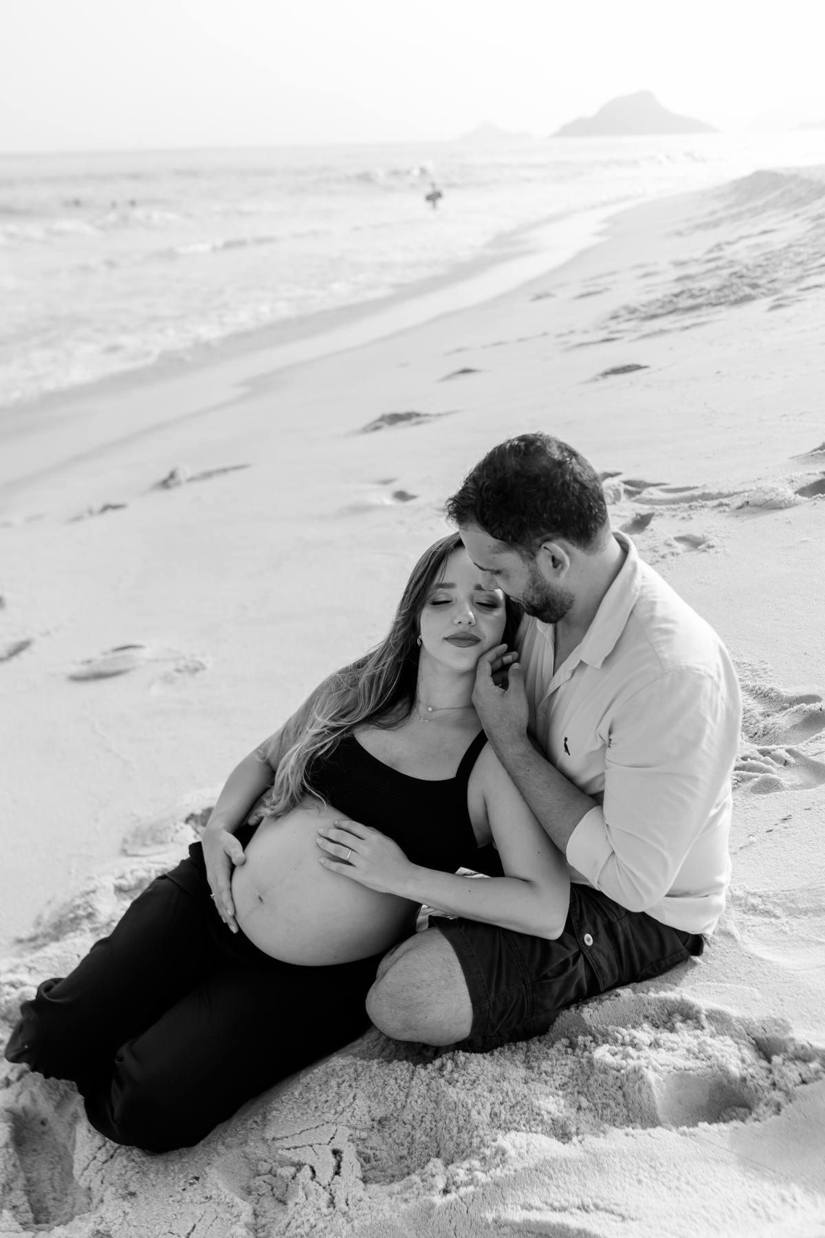 fotografia ensaio gestante fotografa familia externo praia barra da Tijuca rio de janeiro a espera do lucas Bruna Guerson 